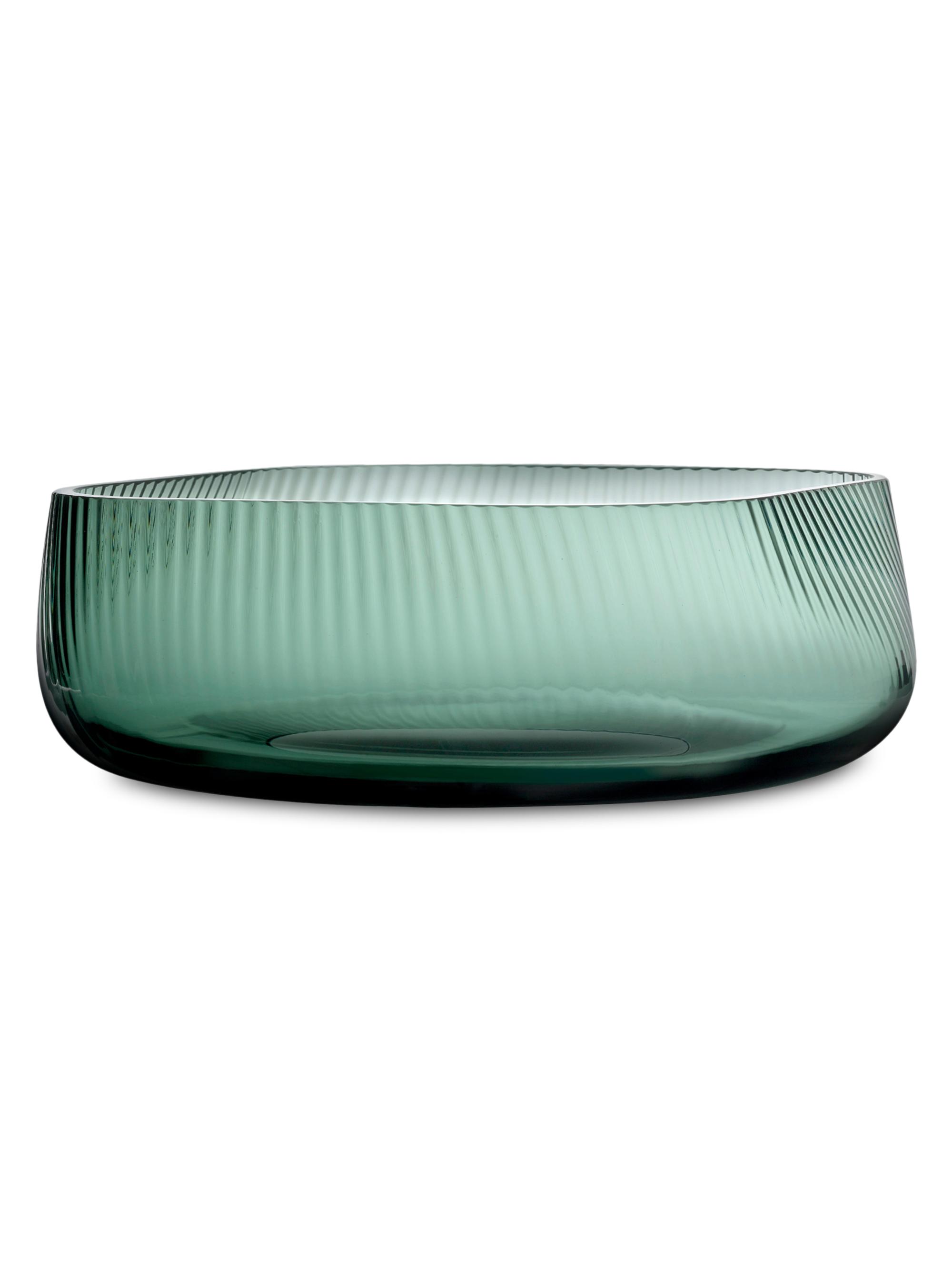 Nude Glass Opti Glass Centerpiece Bowl - Smokey Grey