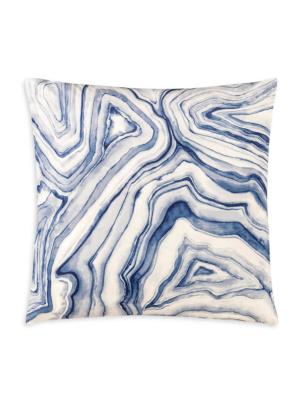 Callisto Home Arles Velvet Down Pillow - Blue