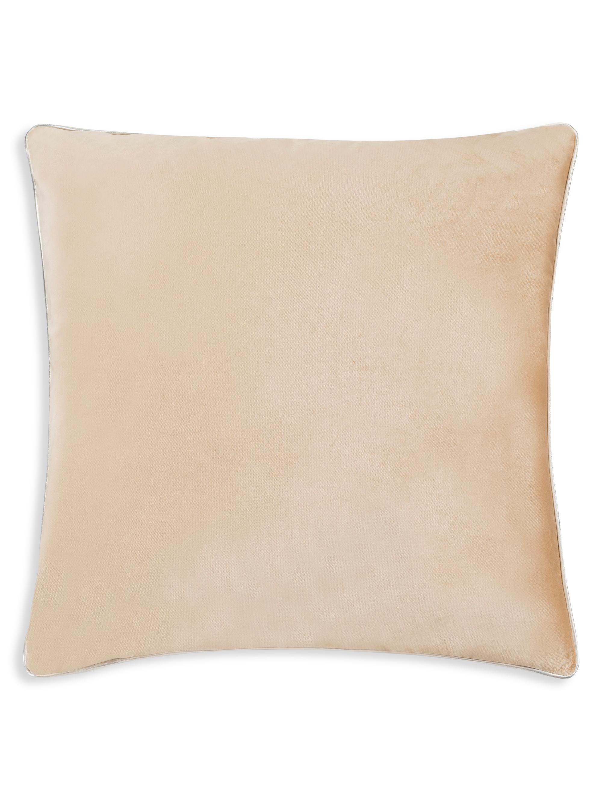 Callisto Home Noah Velvet Down Pillow - Beige Gold