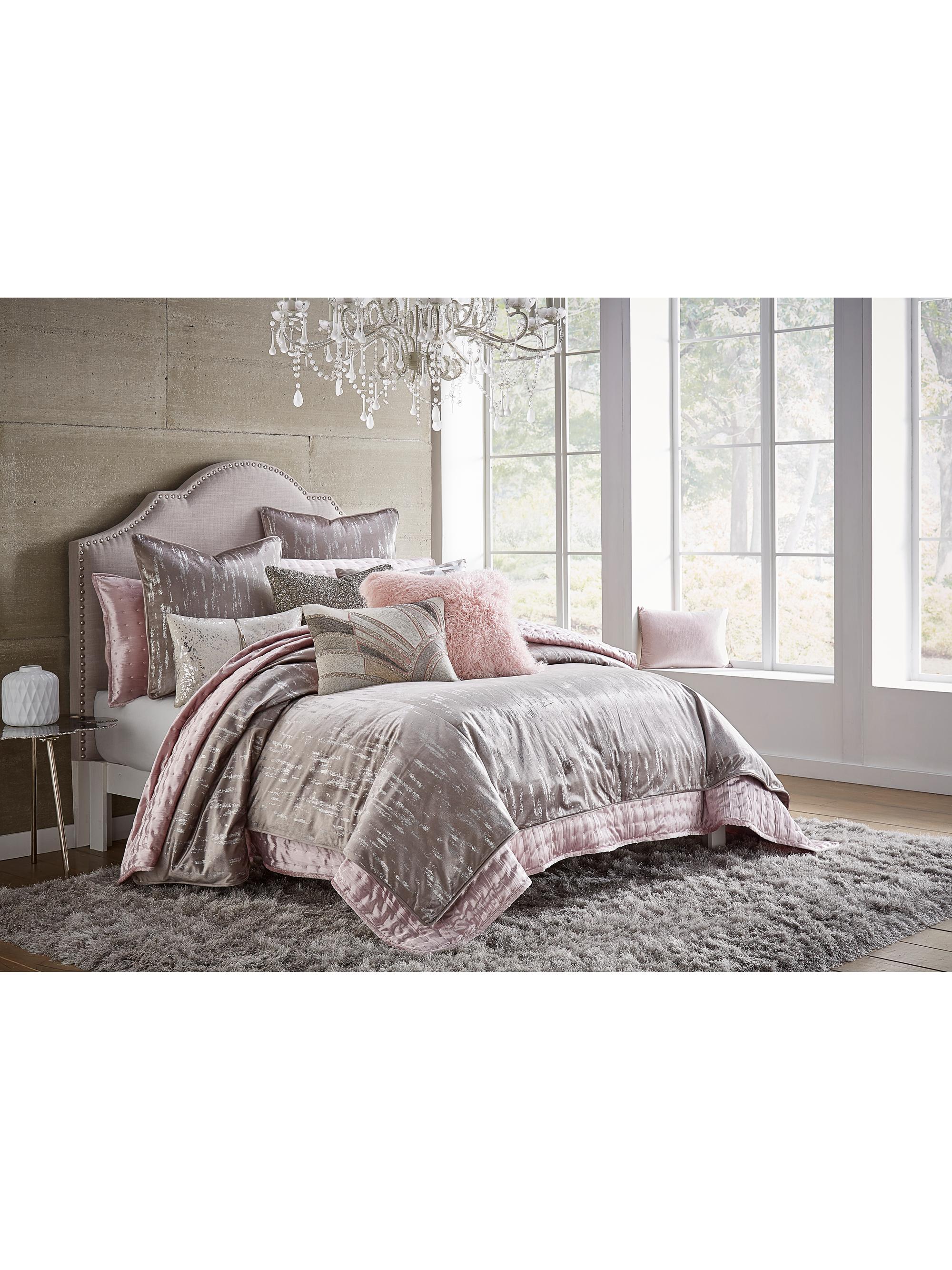 Callisto Home Cloud9 Lux Zilar Velvet Duvet - Grey King