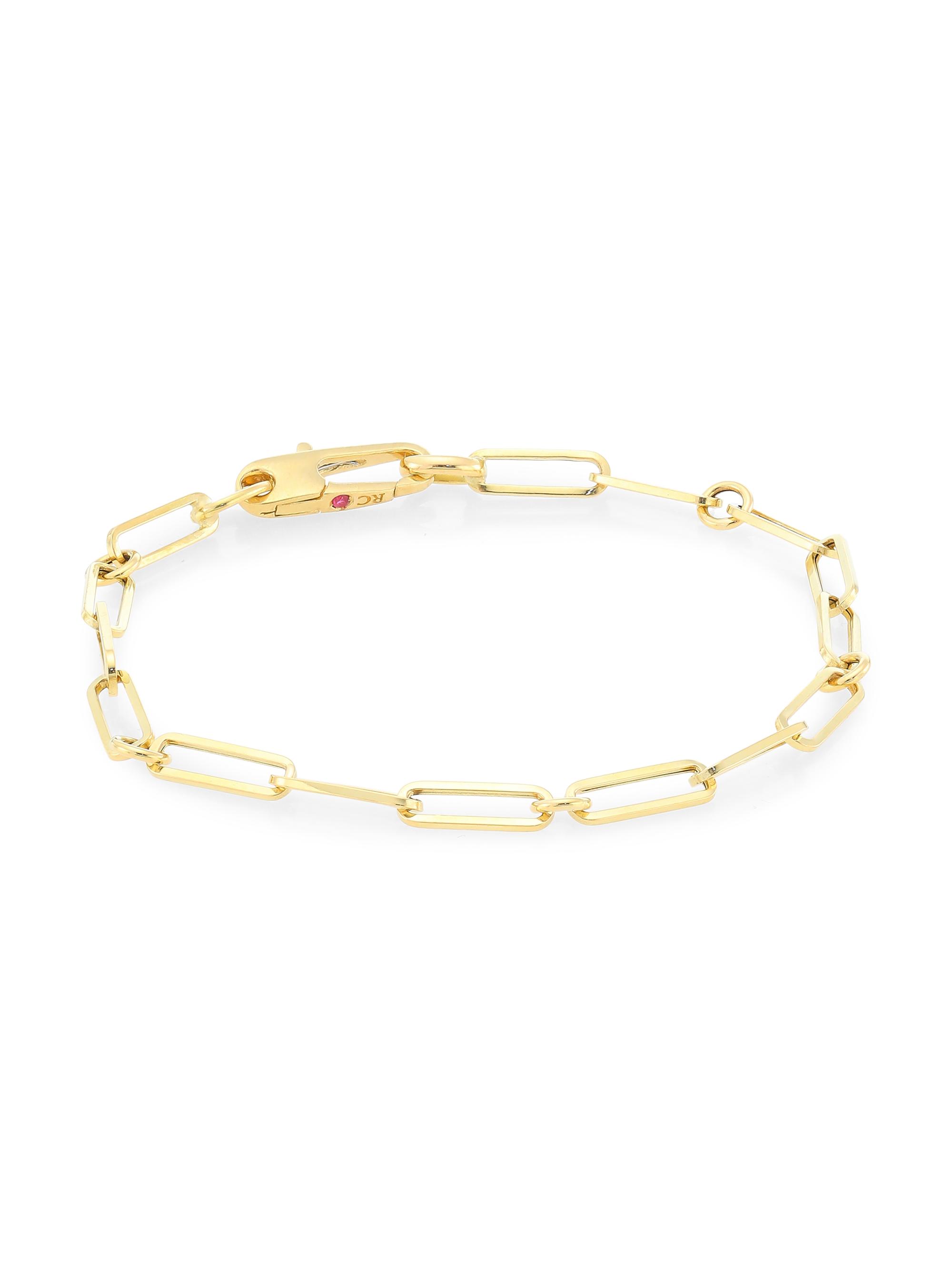 Roberto Coin Women's 18K Yellow Gold Paper Clip Chain Bracelet - Yellow Gold