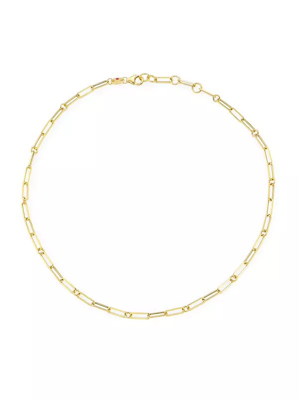 Roberto Coin Yellow Gold Paperclip Chain Bracelet
