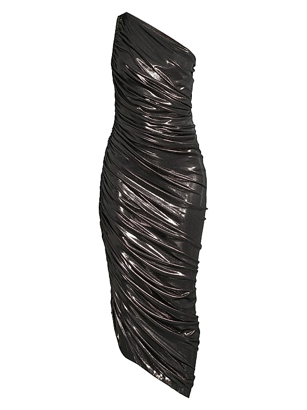 Metal Black Ruched Sheath Dress Metal Black Ruched Sheath Dress