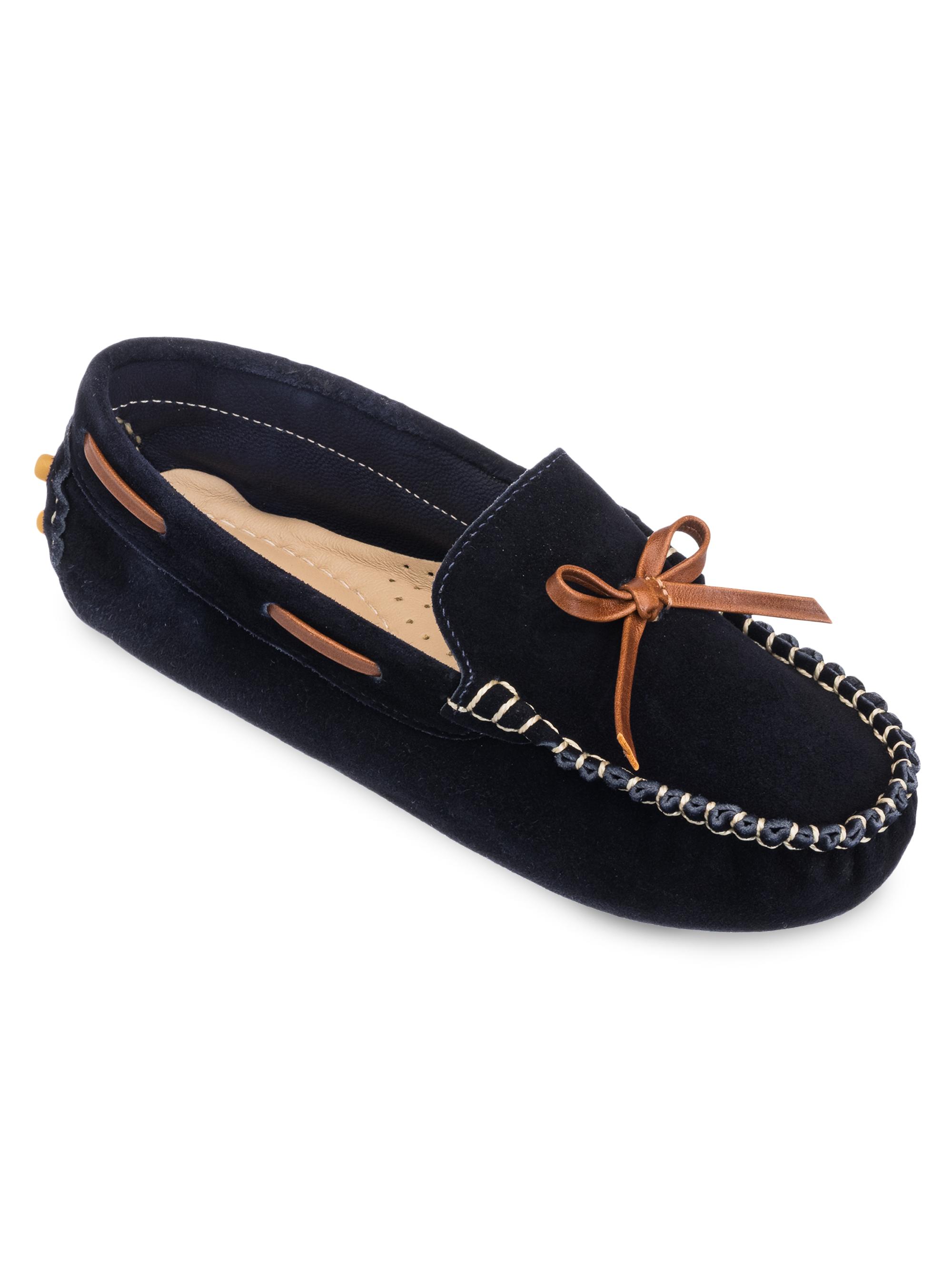 Elephantito Baby Boy's Leather Driving Loafers - Suede Blue 6 (Child)