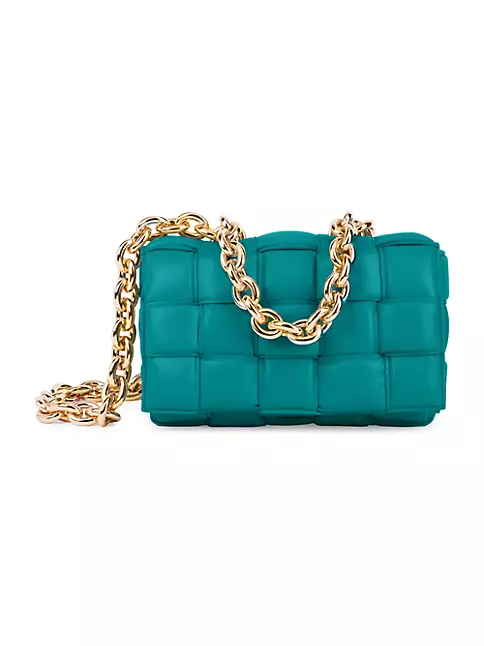 Quilted Square Bag Studded Decor Flap Fashionable Chain Strap