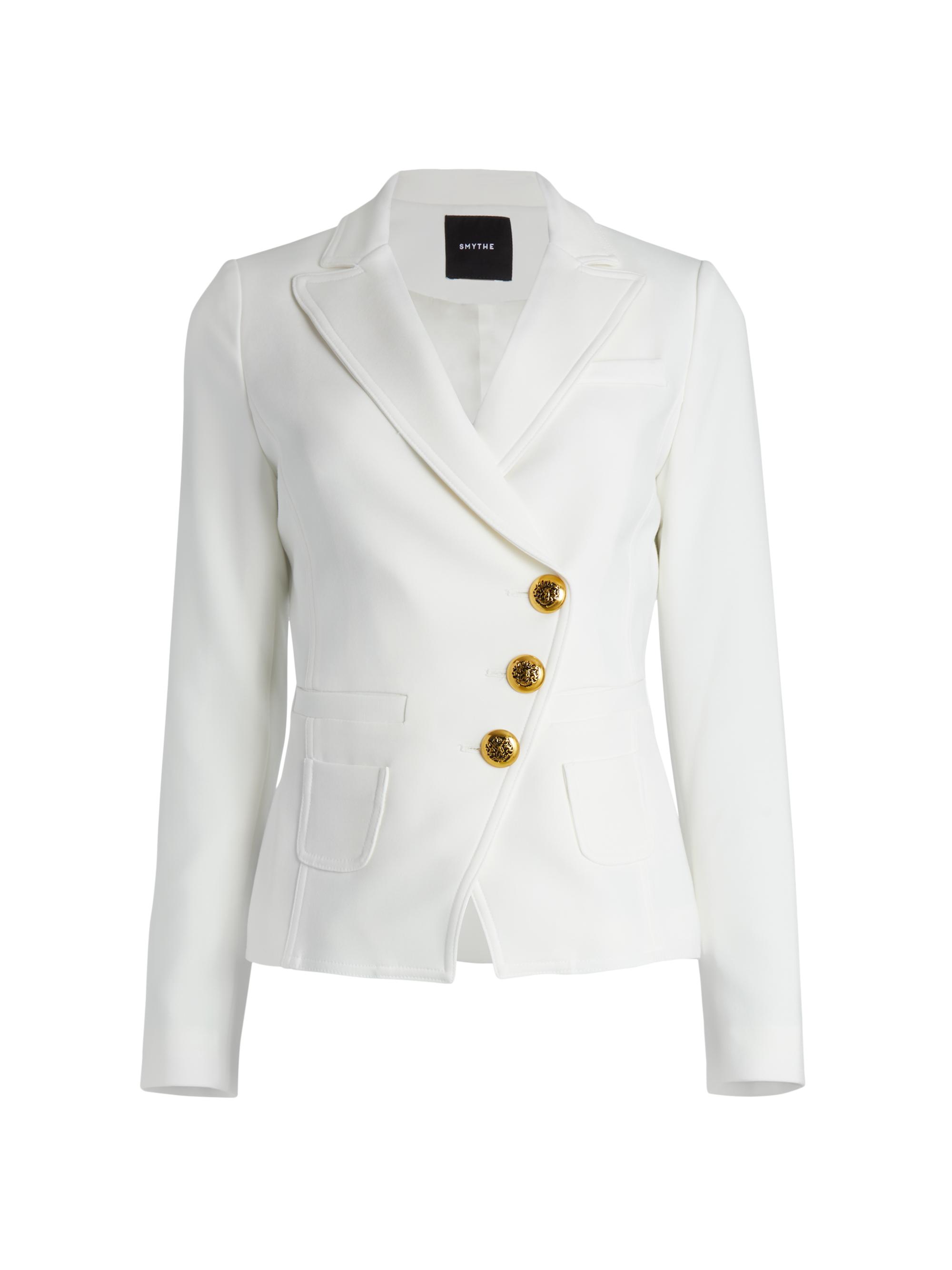 Smythe Women's Single-Breasted Wrap Blazer - White