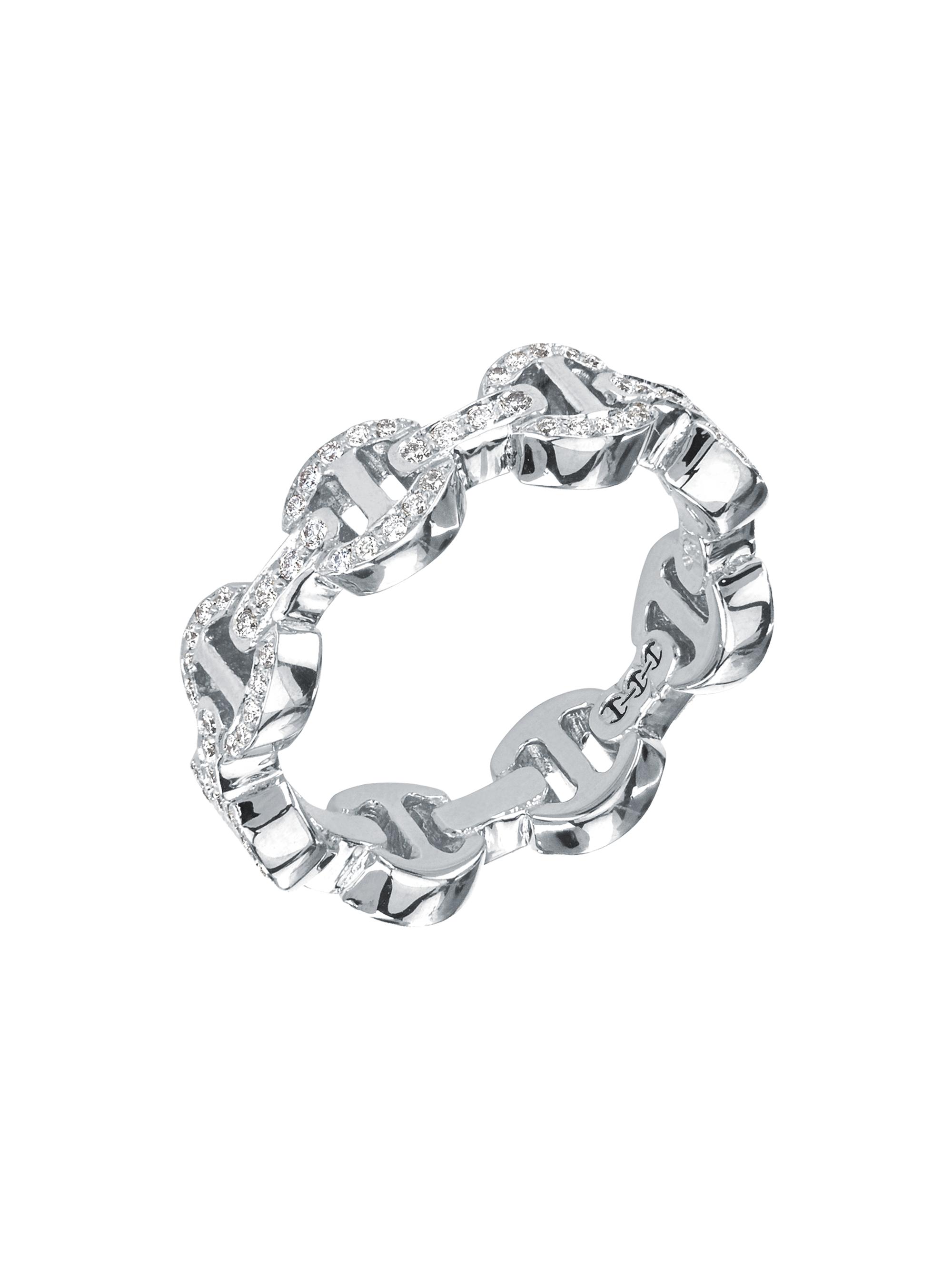 Hoorsenbuhs Women's Heritage Dame Tri-Link 18K White Gold & Diamond Ring - White Gold