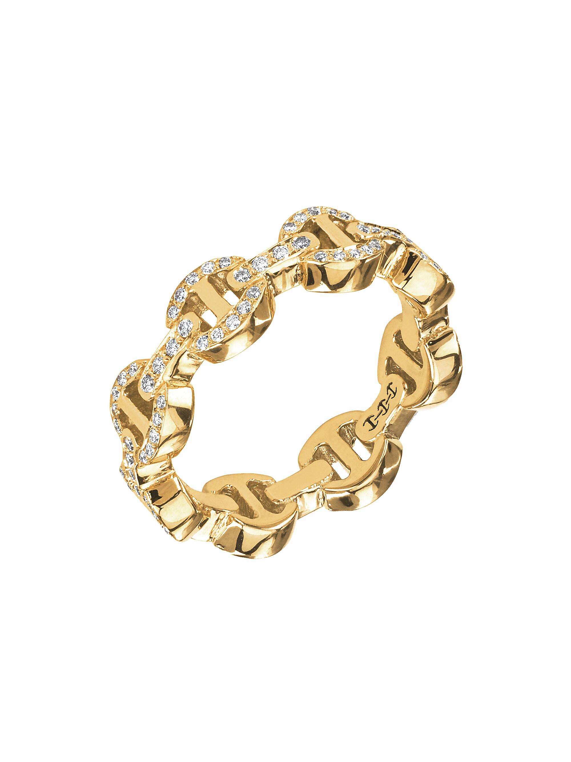 Hoorsenbuhs Women's Heritage Dame Tri-Link 18K Yellow Gold & Diamond Ring - Gold
