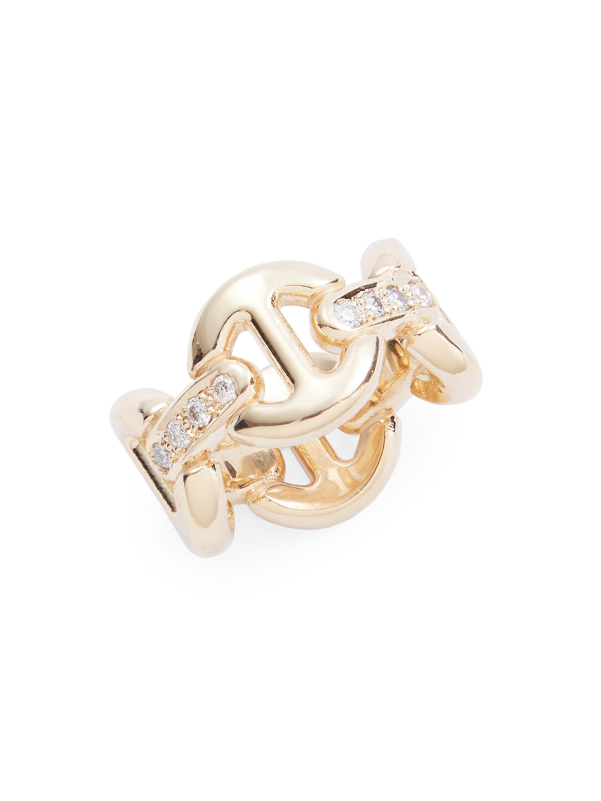 Hoorsenbuhs Women's Quad-Link 18K Yellow Gold & Diamond Ring - Gold