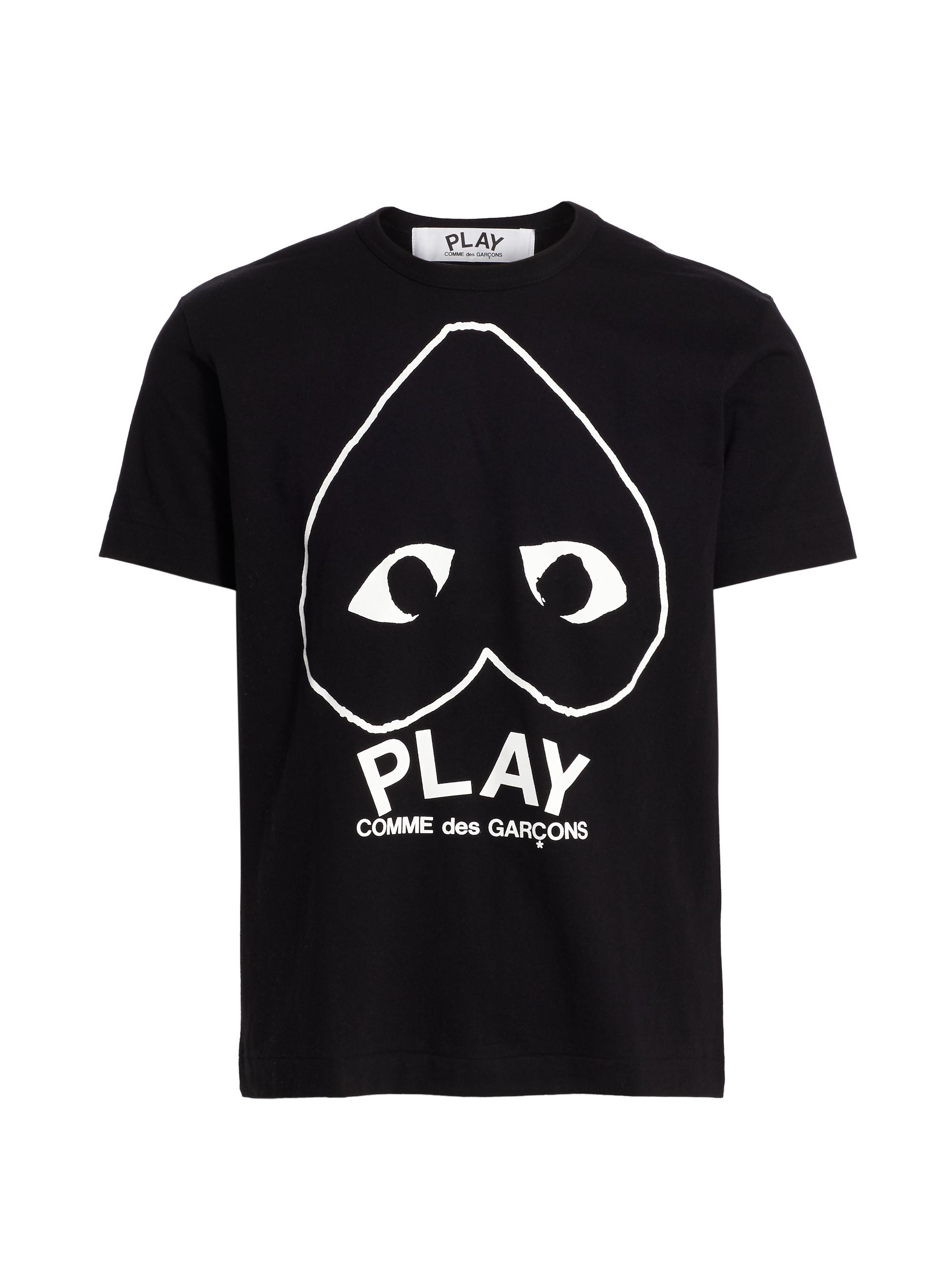 Comme des Garçons PLAY Men's Upside-Down Heart Logo T-Shirt - Black