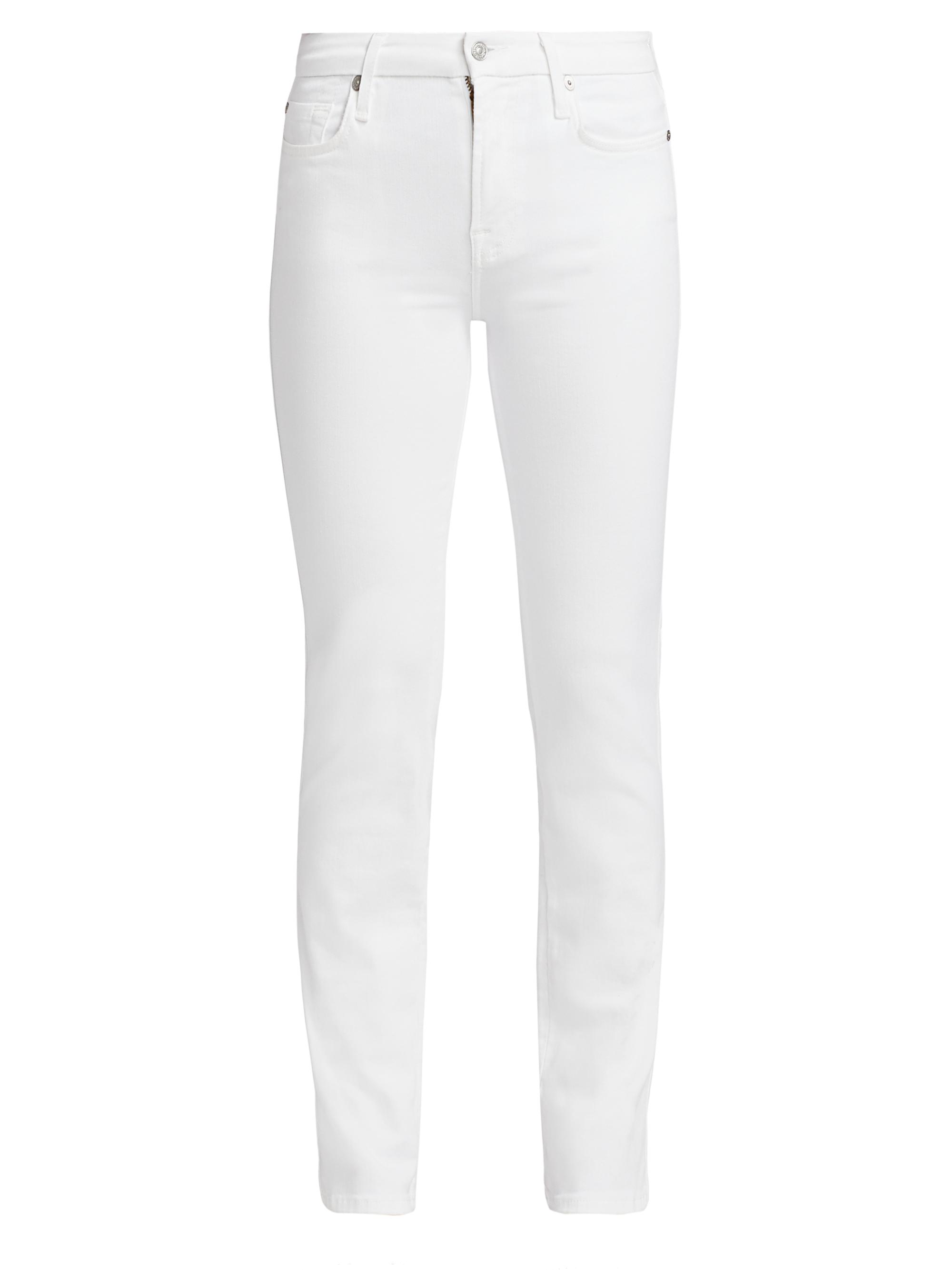 7 For All Mankind Women's Kimmie Mid-Rise Straight Jeans - Luxe White