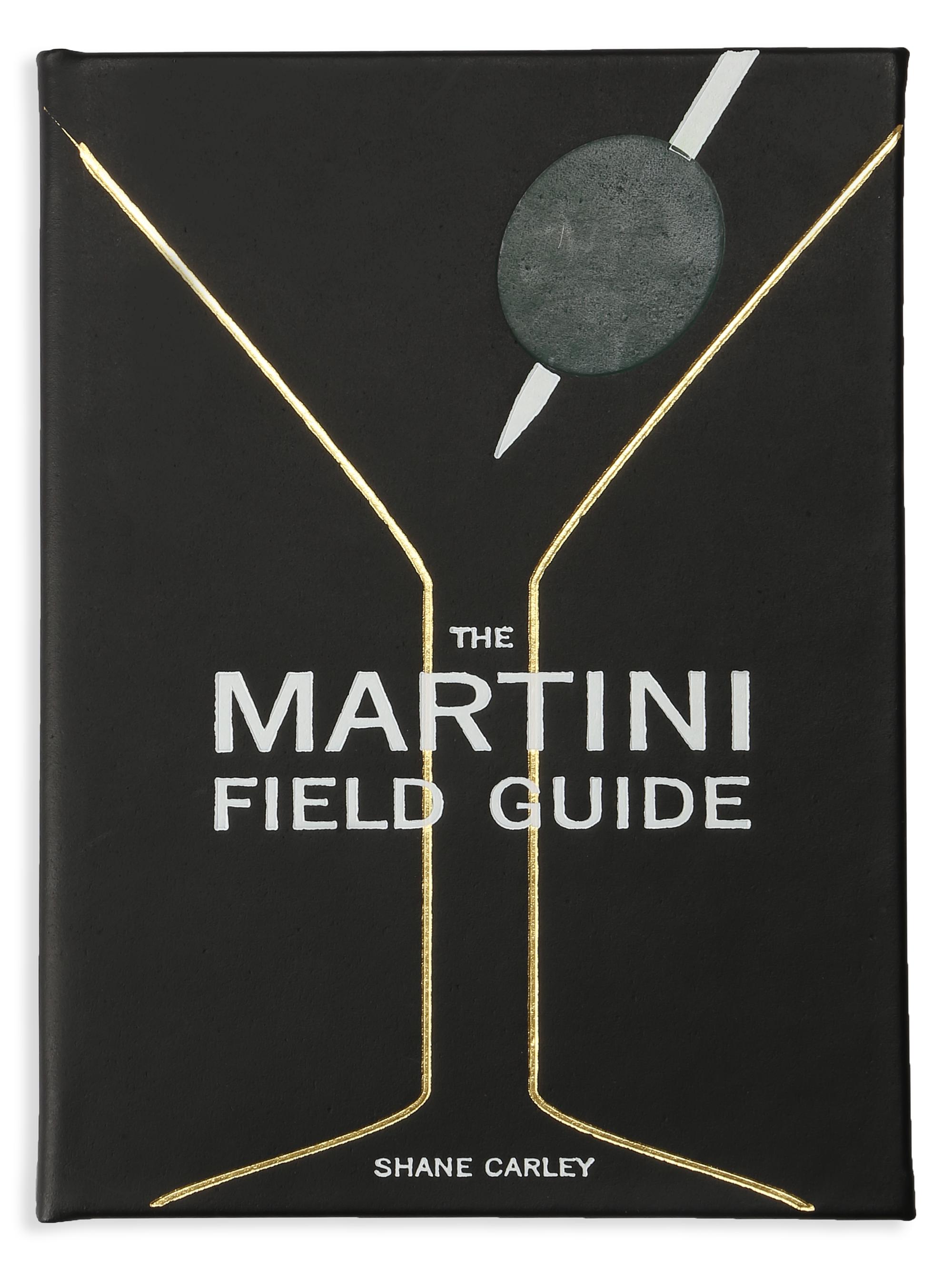 Graphic Image ''The Martini Field Guide''Leather-Bound Book - Black