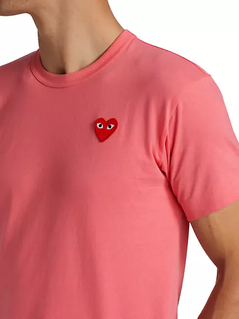 Comme des Garçons Play Heart Logo T-Shirt - Pink
