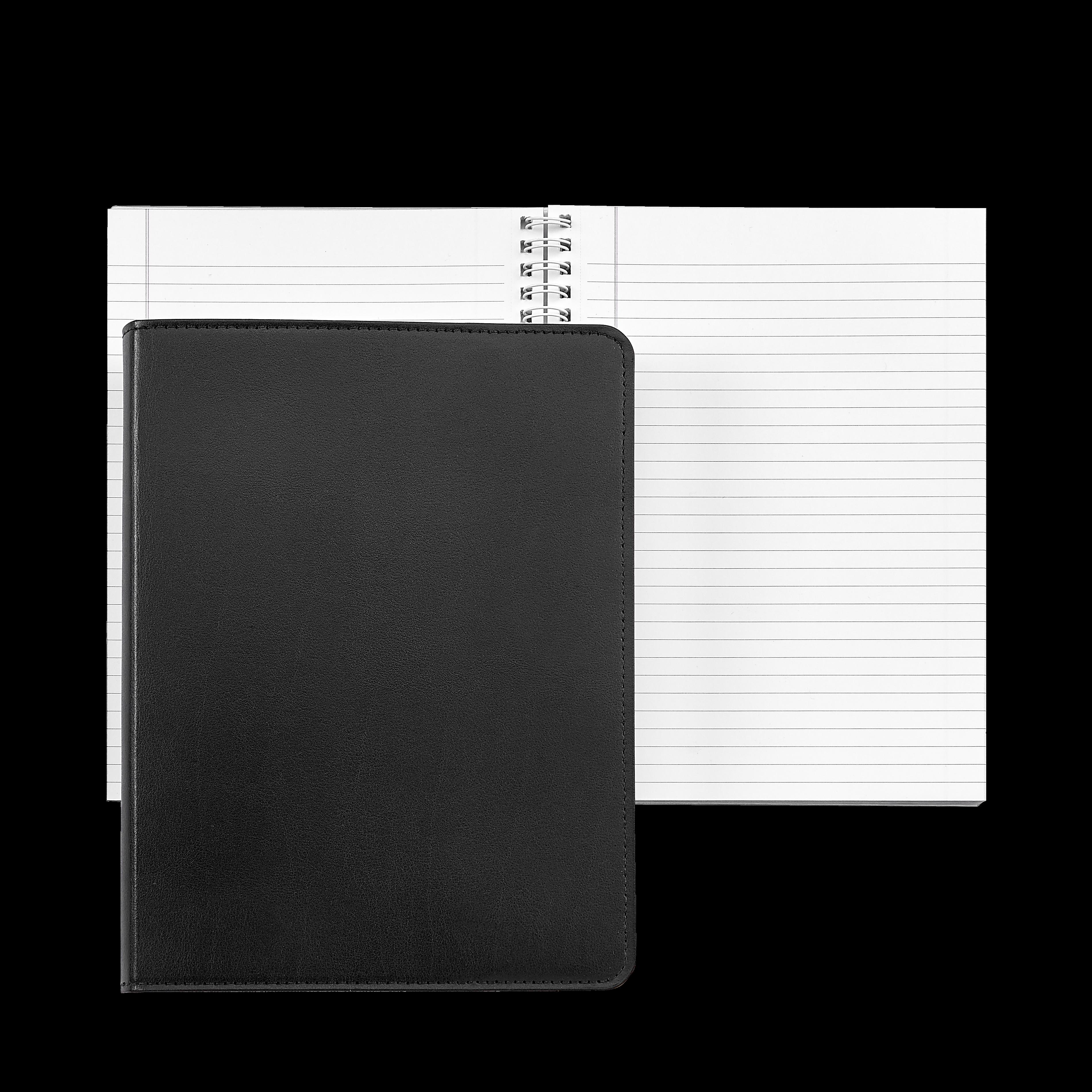 Graphic Image Workspace Refillable Leather Notebook - Black
