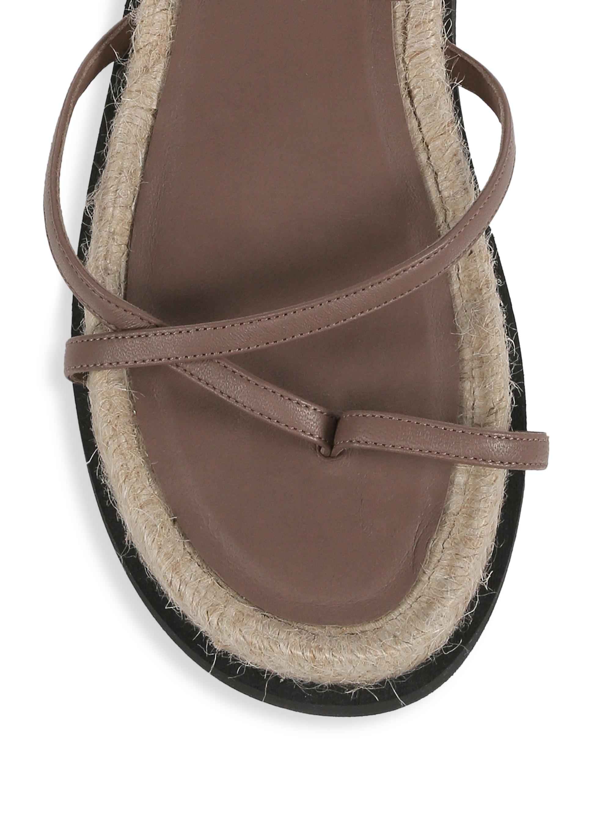 Phillip Lim Yasmine Ankle-Strap Leather Espadrille Sandals