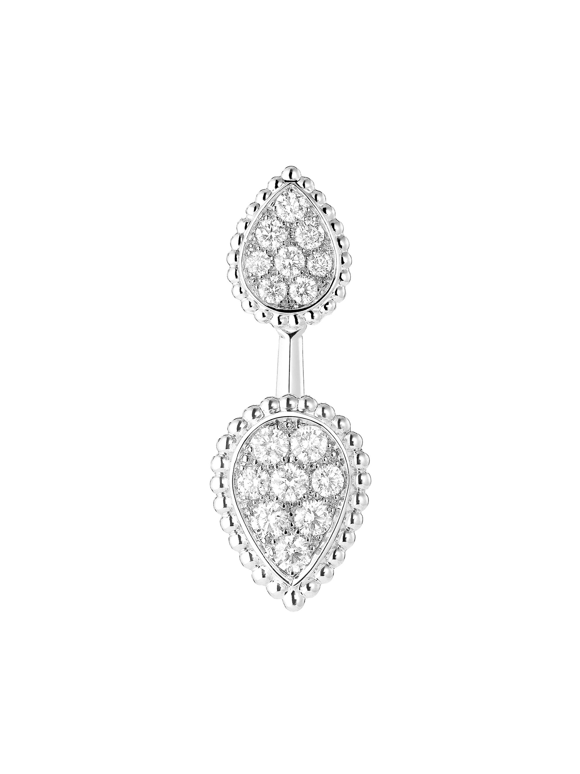 Boucheron Women's Serpent Bohème 18K White Gold & 0.49 TCW Diamond Single Stud Earring - White Gold