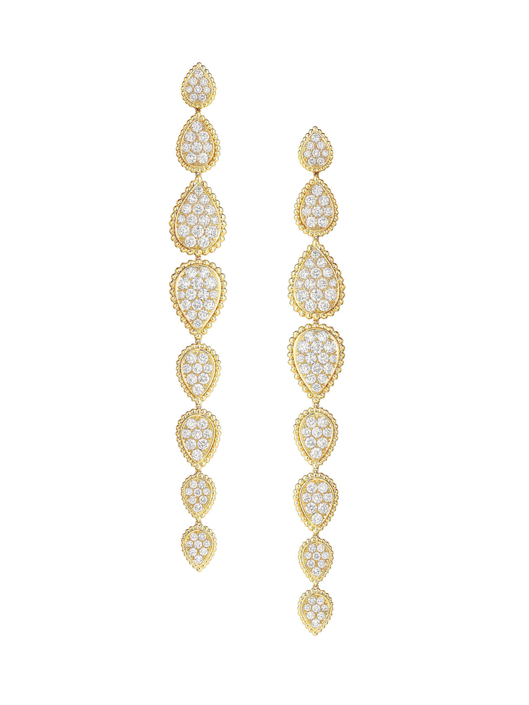 Boucheron Women's Serpent Boheme 18K Yellow Gold & 6.15 TCW Diamond Long Drop Earrings