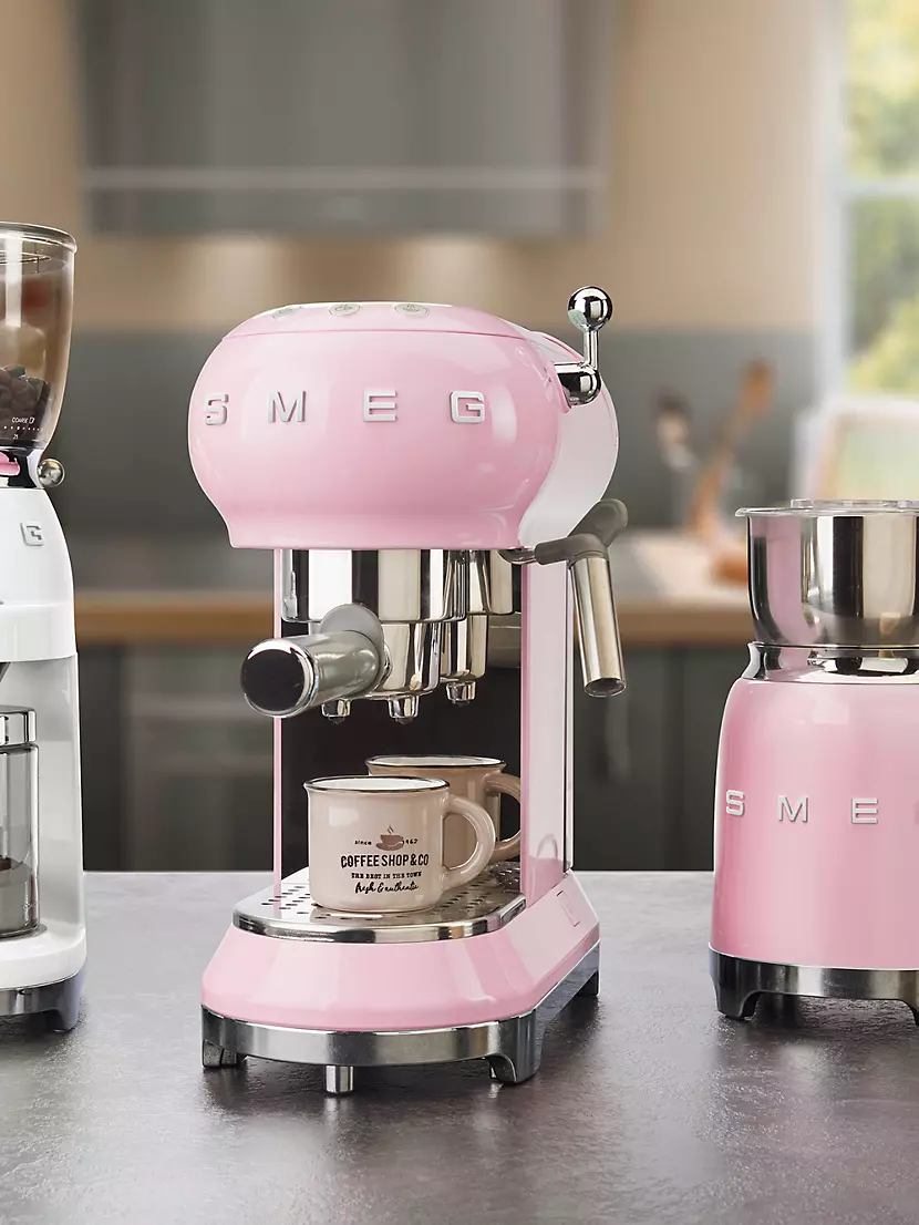 SMEG】Italian Semi-automatic Espresso Machine-Pink Blue - Shop SMEG Kitchen  Appliances - Pinkoi