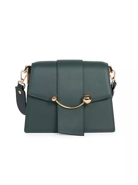 The Strathberry Crescent Shoulder Bag in Bottle Green - Fashion Should Be  Fun