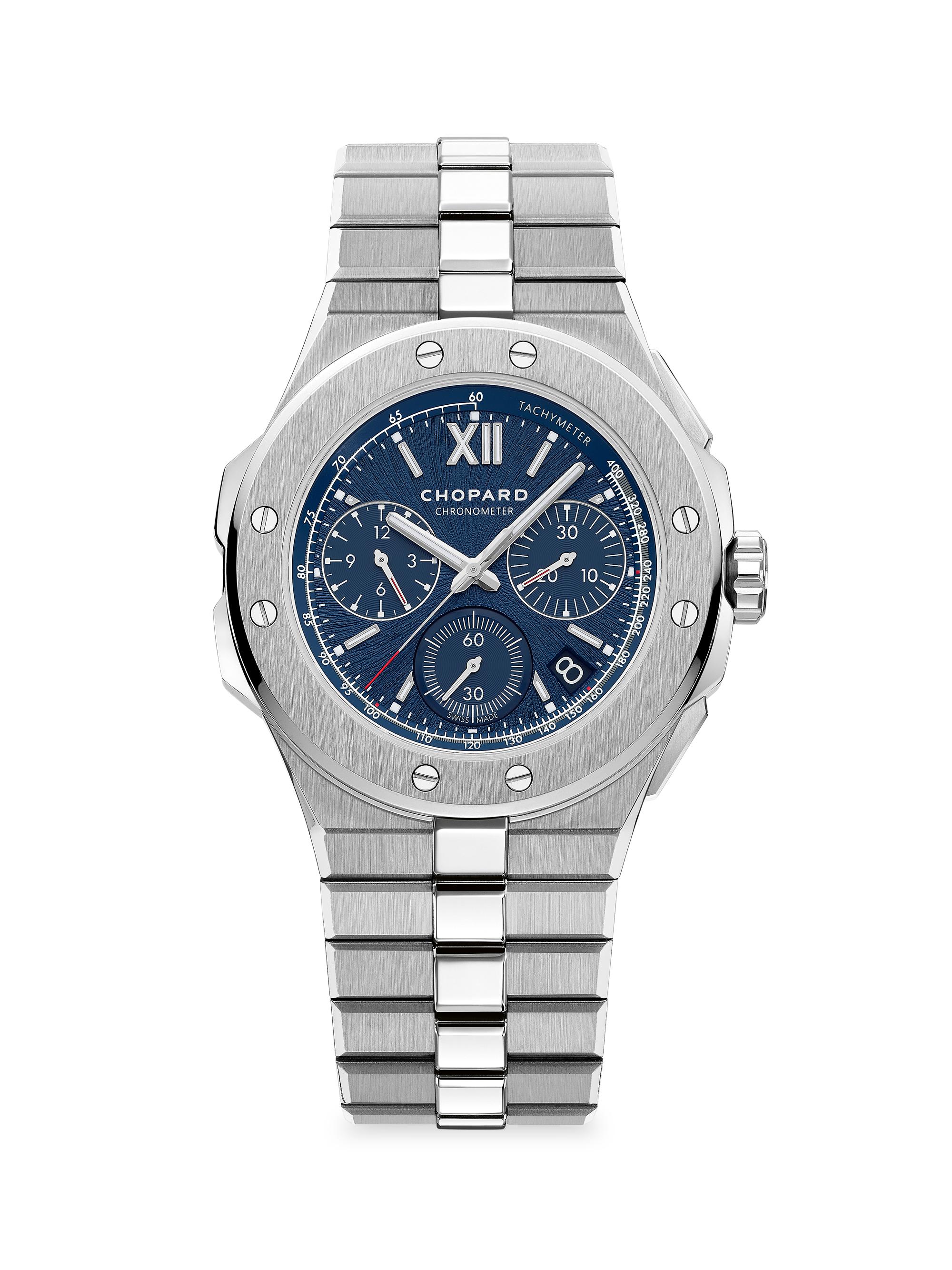 Chopard Men's Alpine Eagle Chronograph Stainless Steel & Blue-Dial Bracelet Watch