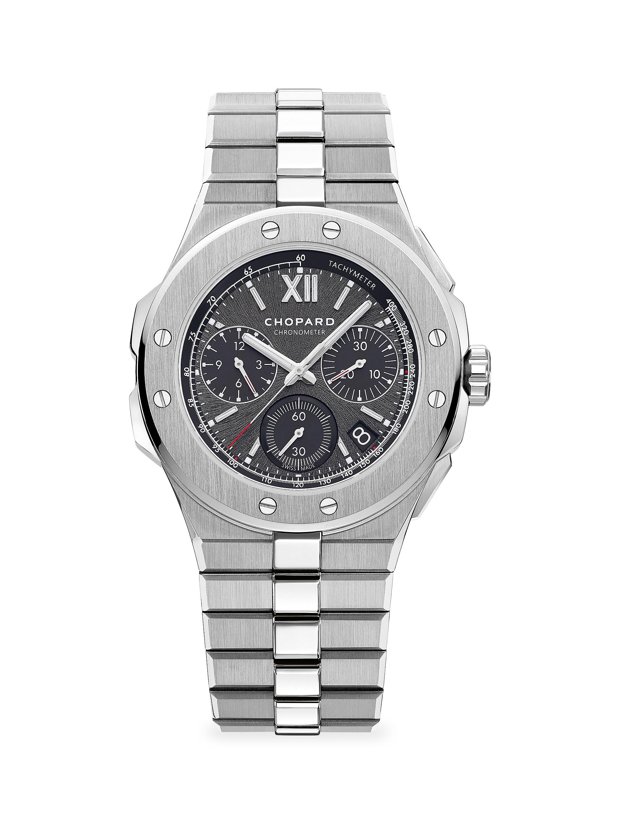 Chopard Men's Alpine Eagle Chronograph Stainless Steel & Grey-Dial Bracelet Watch - Stainless Steel