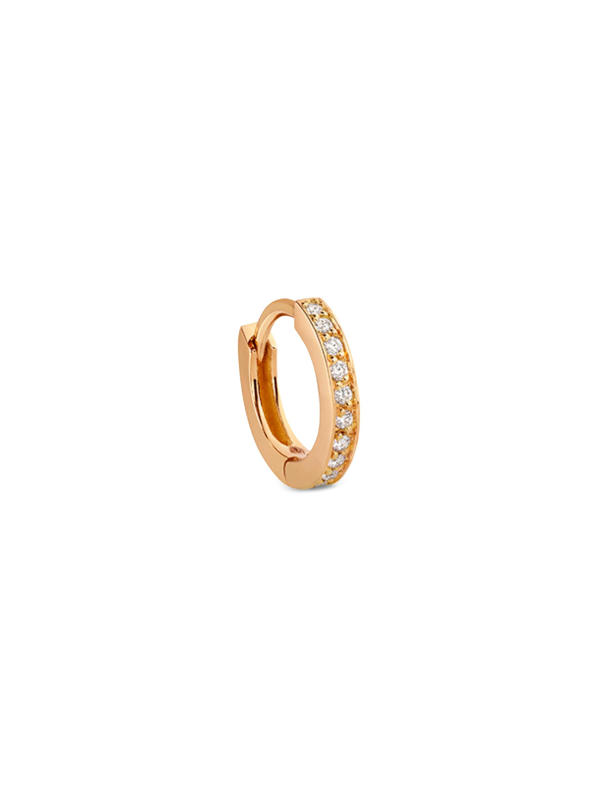 Repossi Women's Berbere 18K Rose Gold & Diamond Mini Single Hoop Earring - Rose Gold