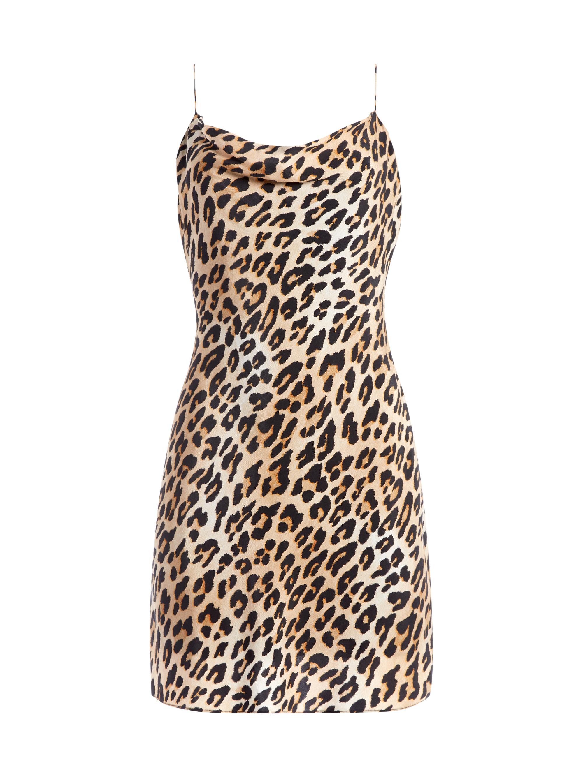 Alice + Olivia Harmony Leopard Draped Slip Mini Dress | Saks Fifth