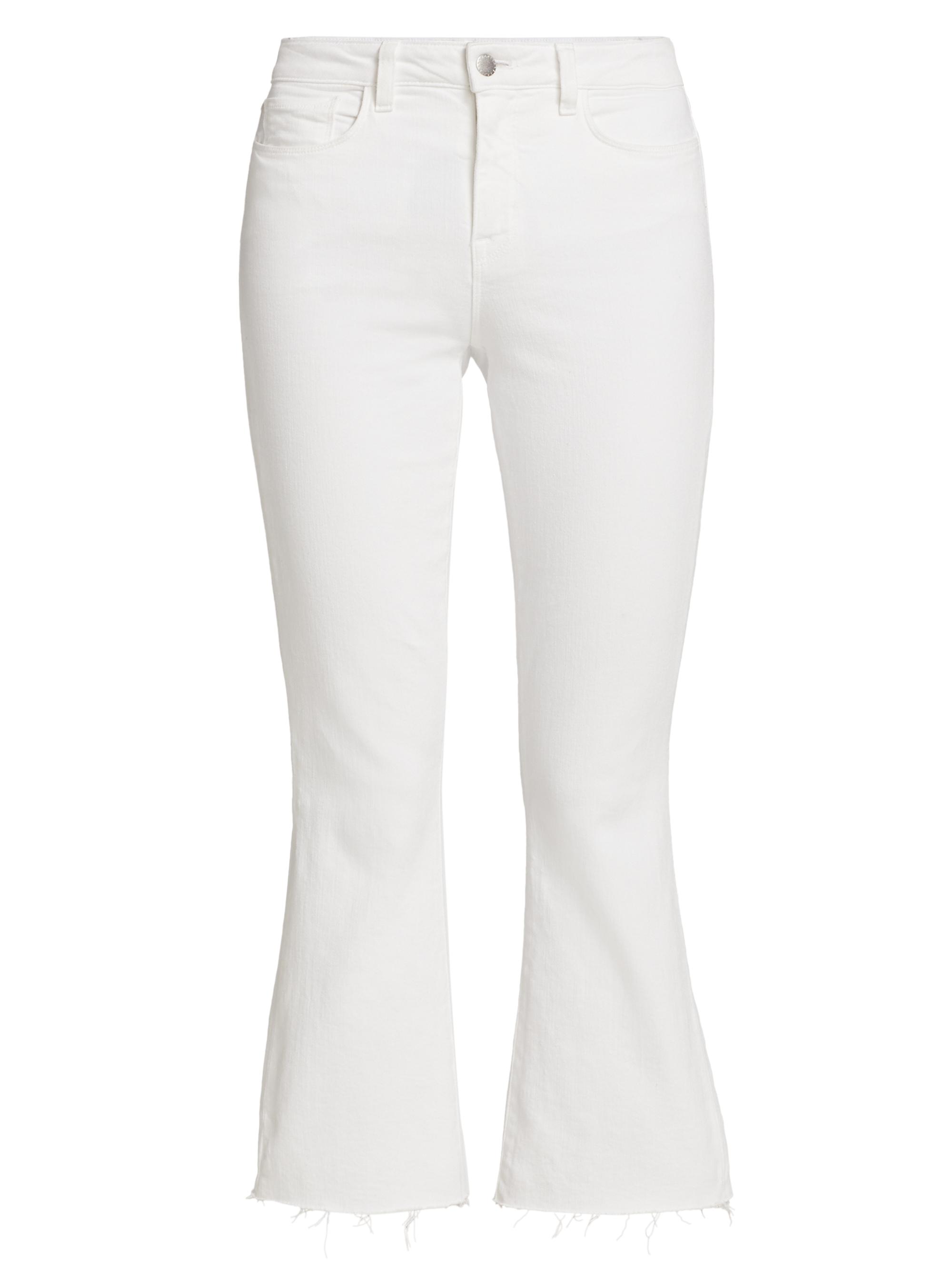 L'AGENCE Women's Kendra Cropped Flare Jeans - Blanc