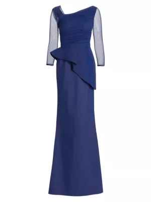 Shop Chiara Boni La Petite Robe Rippy Illusion Gown | Saks Fifth Avenue