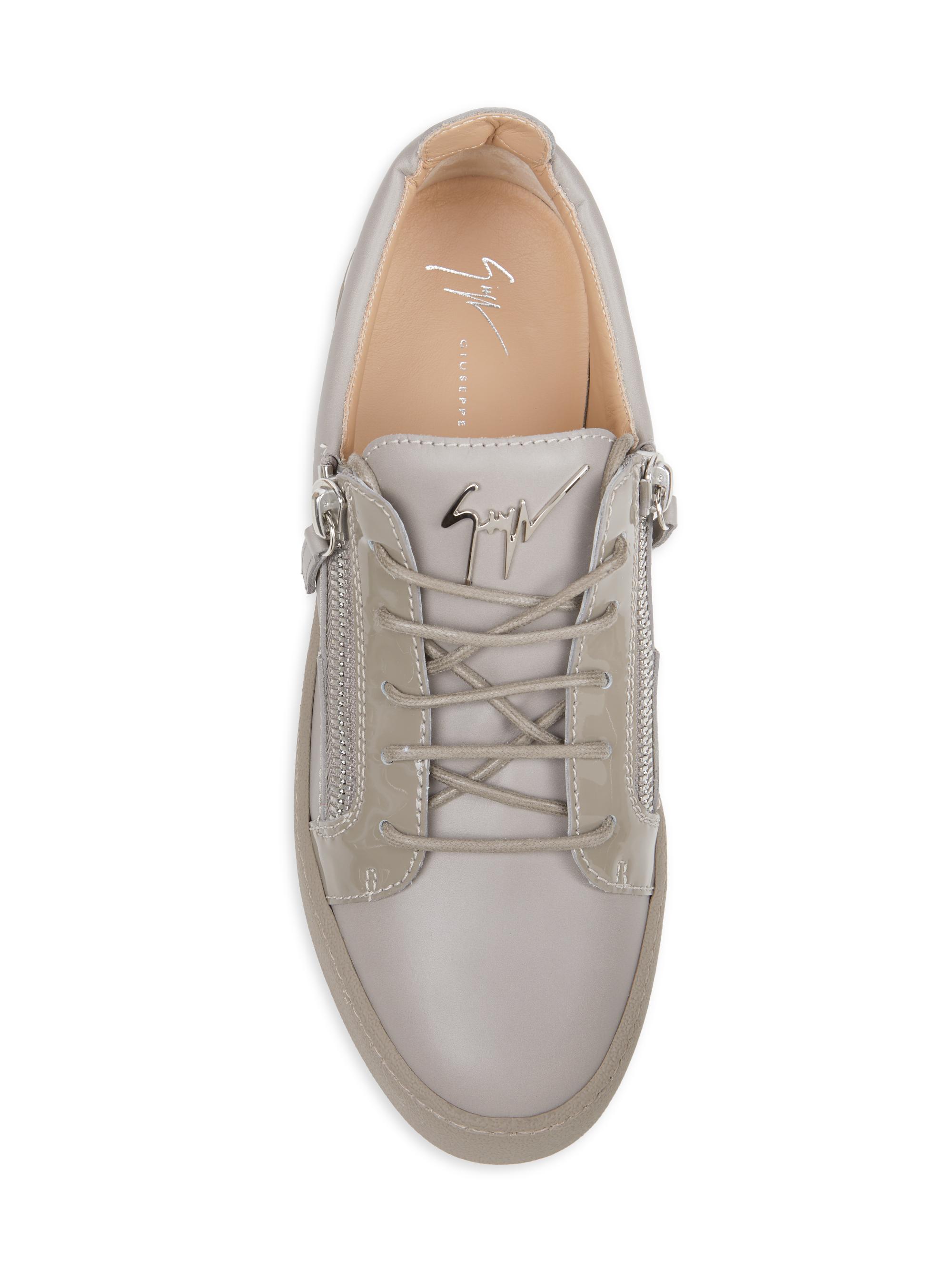 Giuseppe Zanotti Briel Side Zip Leather Low-Top Sneakers | Saks