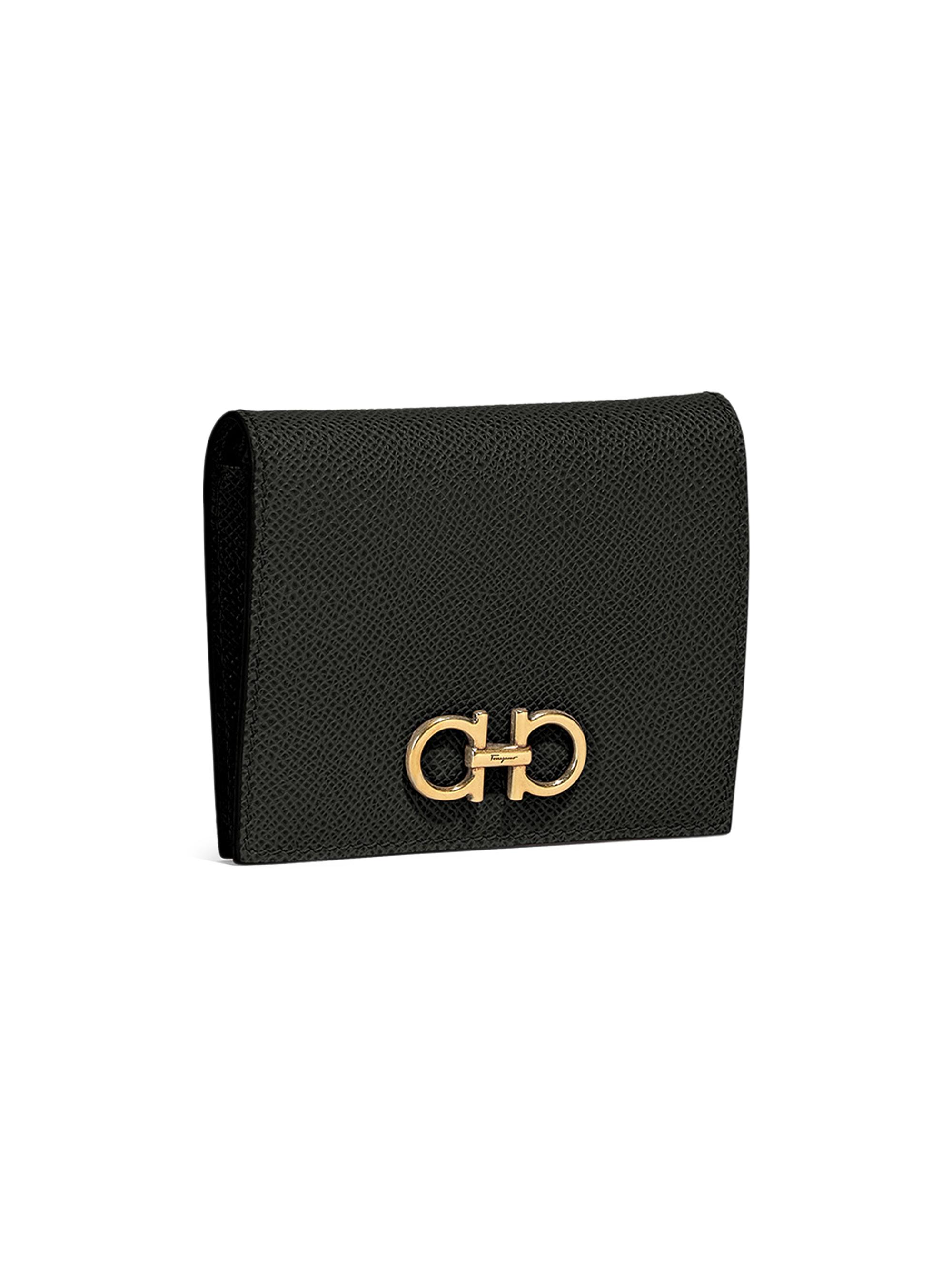 FERRAGAMO Women's Gancini French Leather Wallet - Black