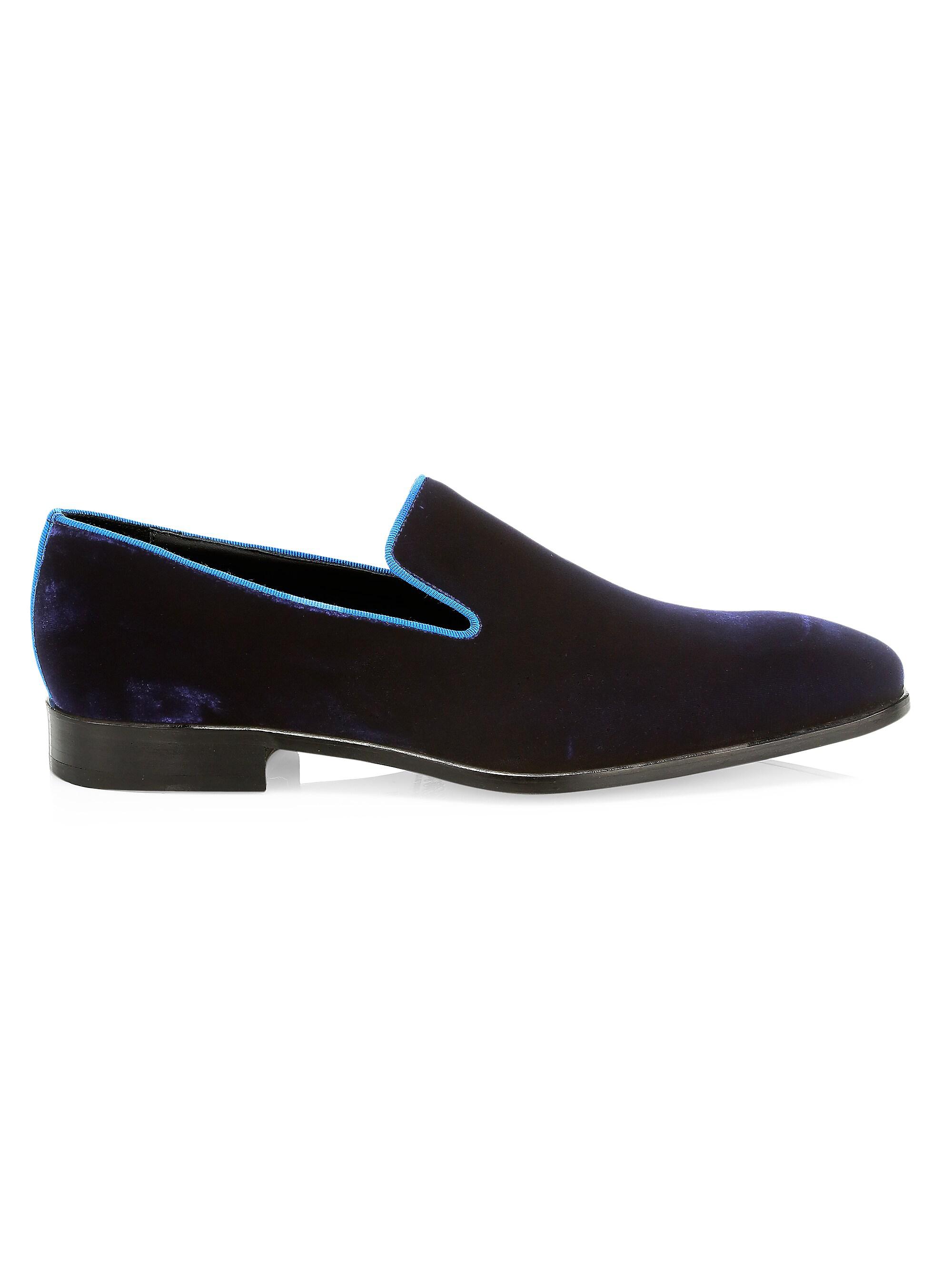 Saks Fifth Avenue Men's COLLECTION Velvet Loafers - Blue