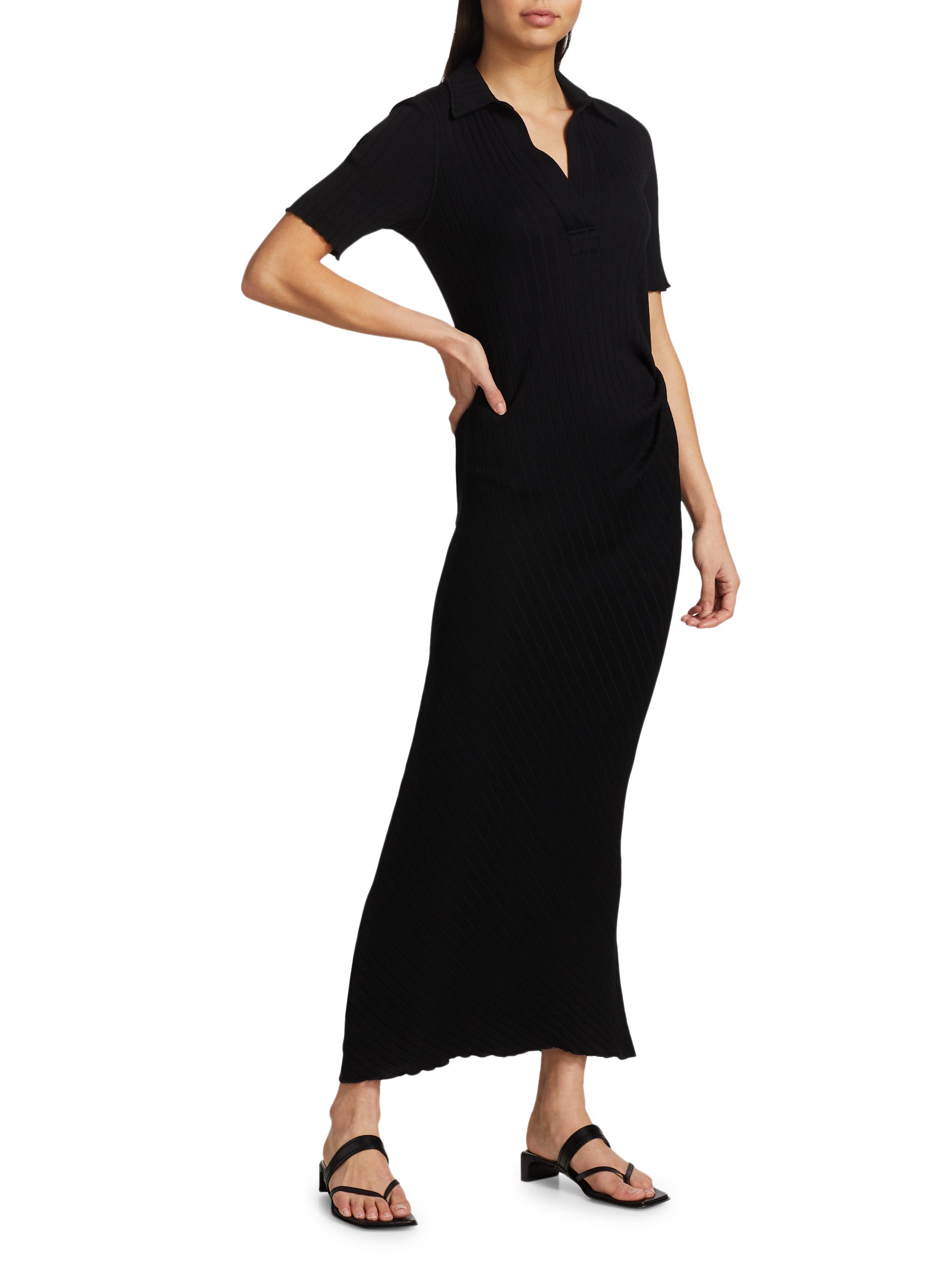 Helmut Lang Retro Rib Polo Maxi Dress | Saks Fifth Avenue