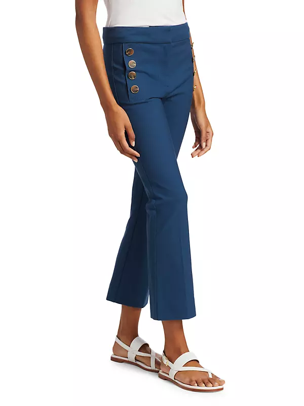 Adeline Cropped Flare Trousers