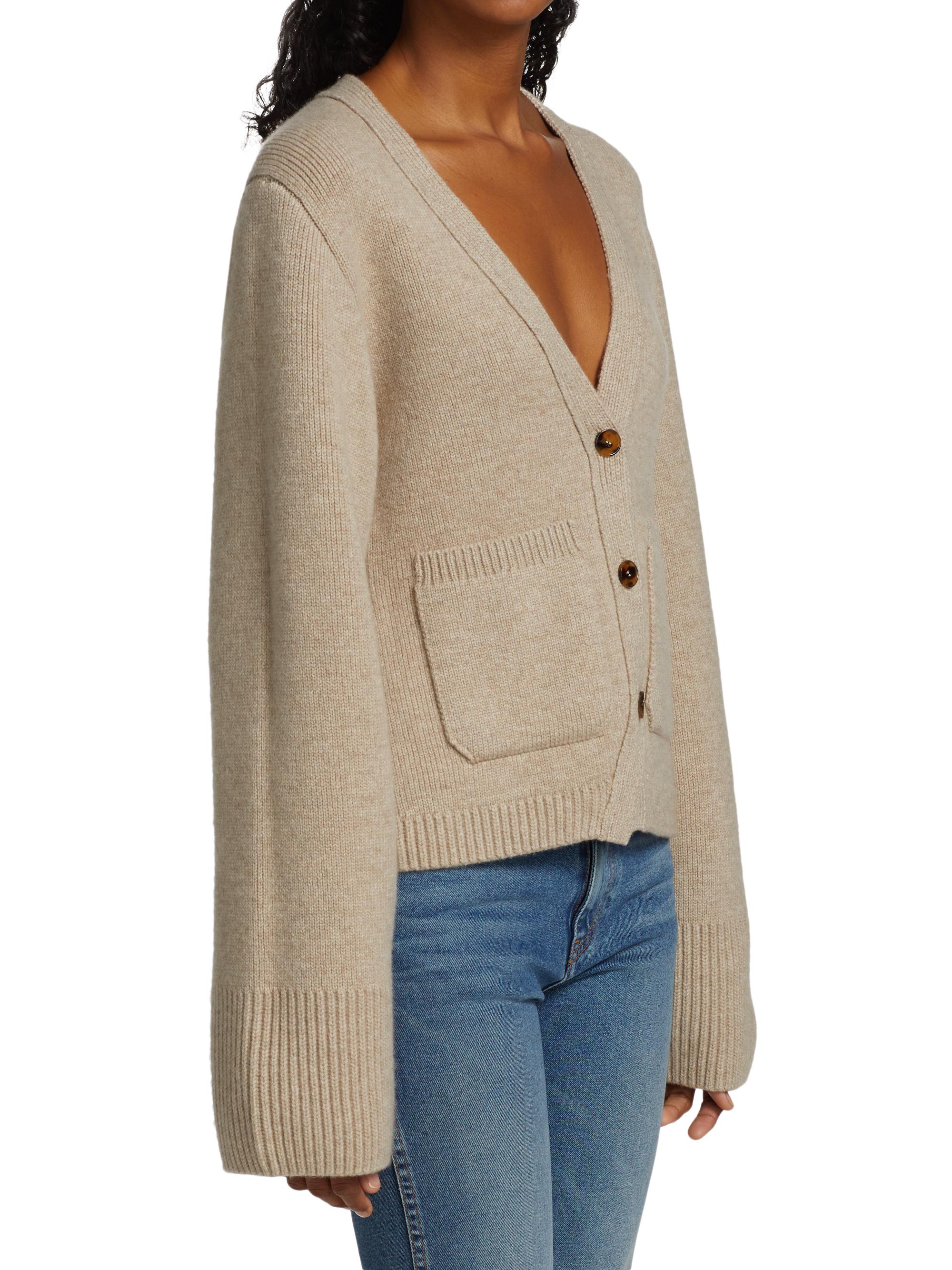 KHAITE ケイト Scarlet Cardigan カシミヤ スカーレットカーディガン グレー M KHAITE Scarlet cashmere cardigan | NET-A-PORTER
