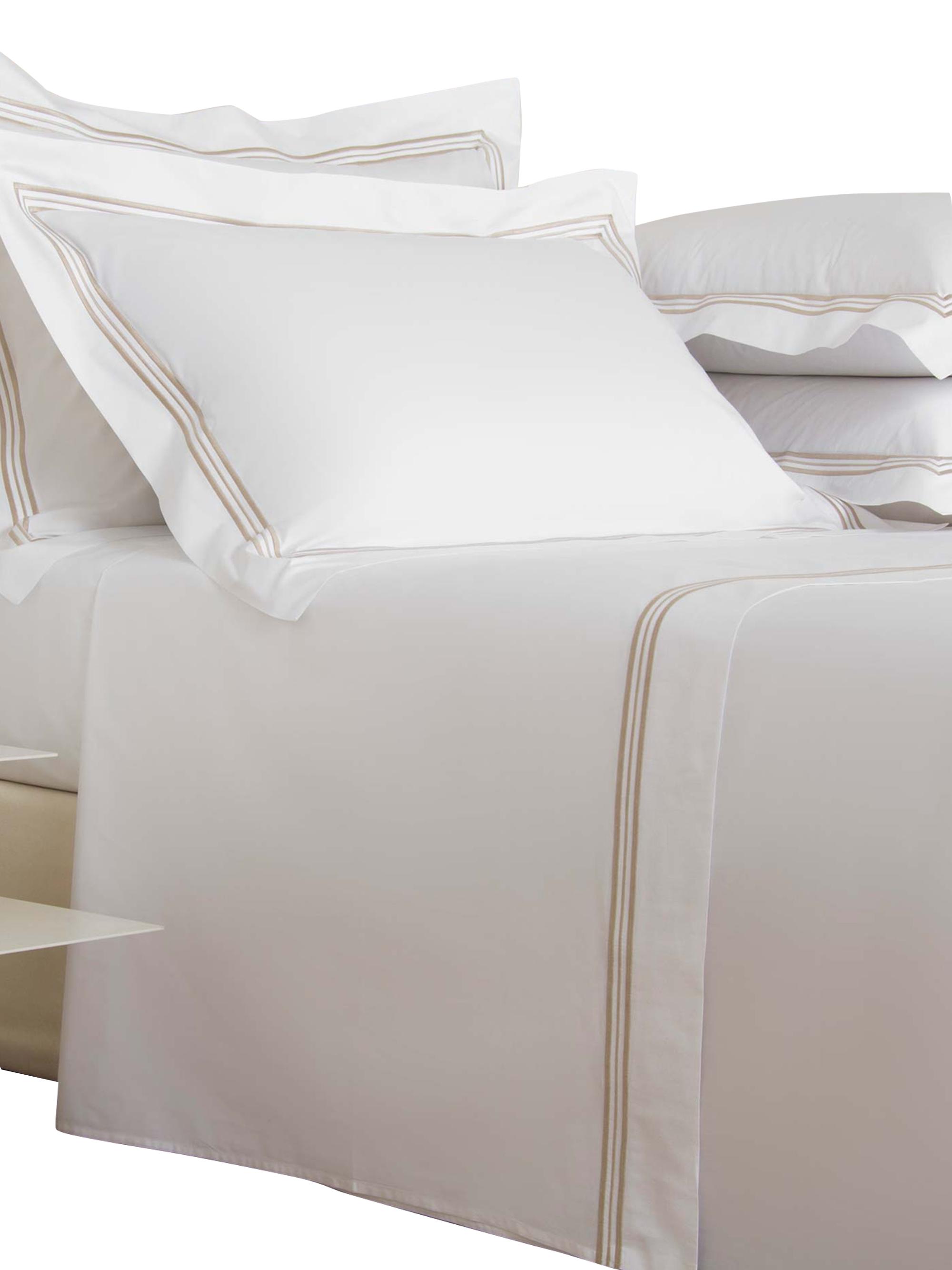 Frette Triplo Popeline 250 Thread Count 4-Piece Sheet Set - White Savage Queen