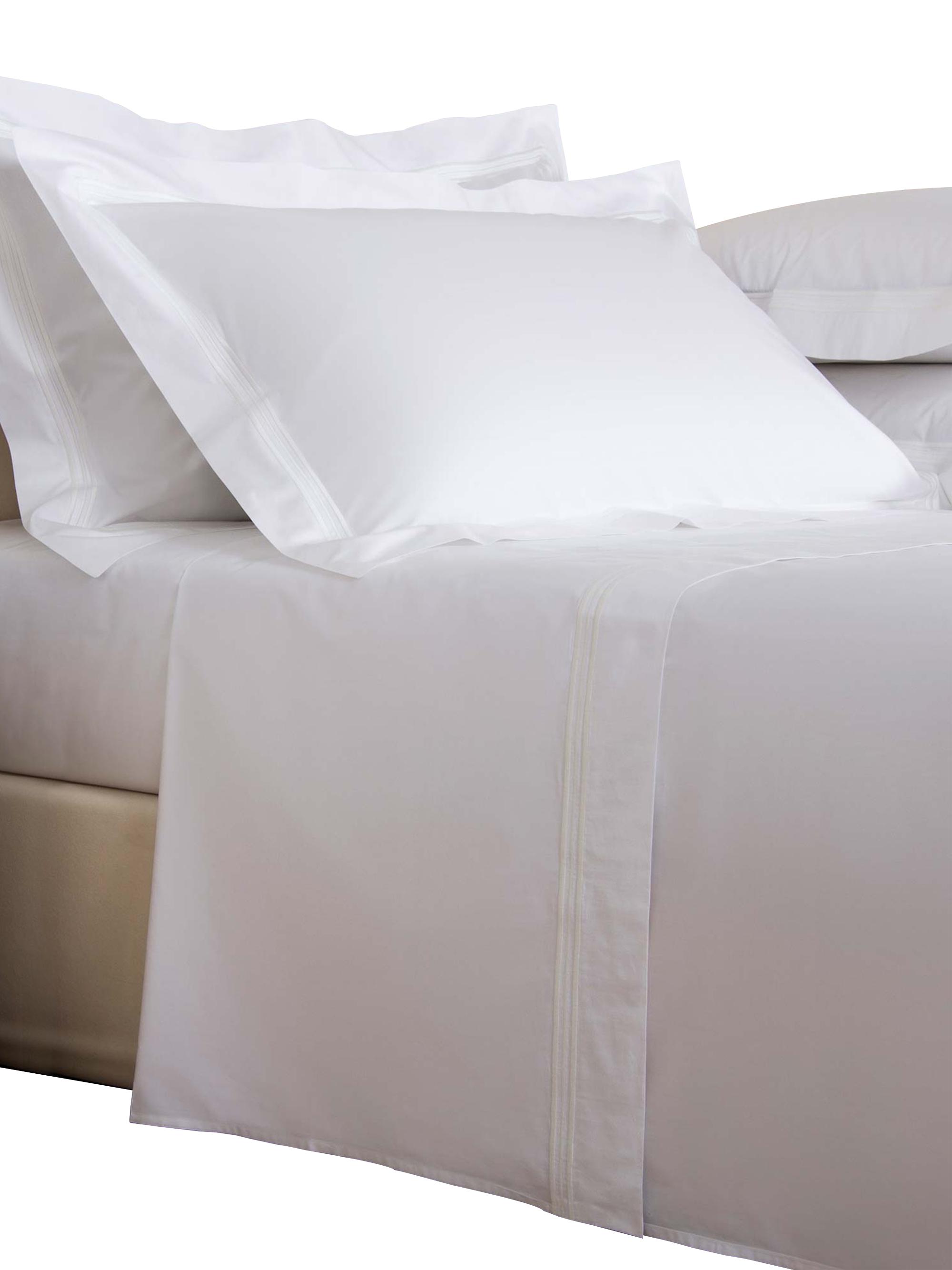 Frette Triplo Popeline 250 Thread Count 4-Piece Sheet Set - White Milk Queen