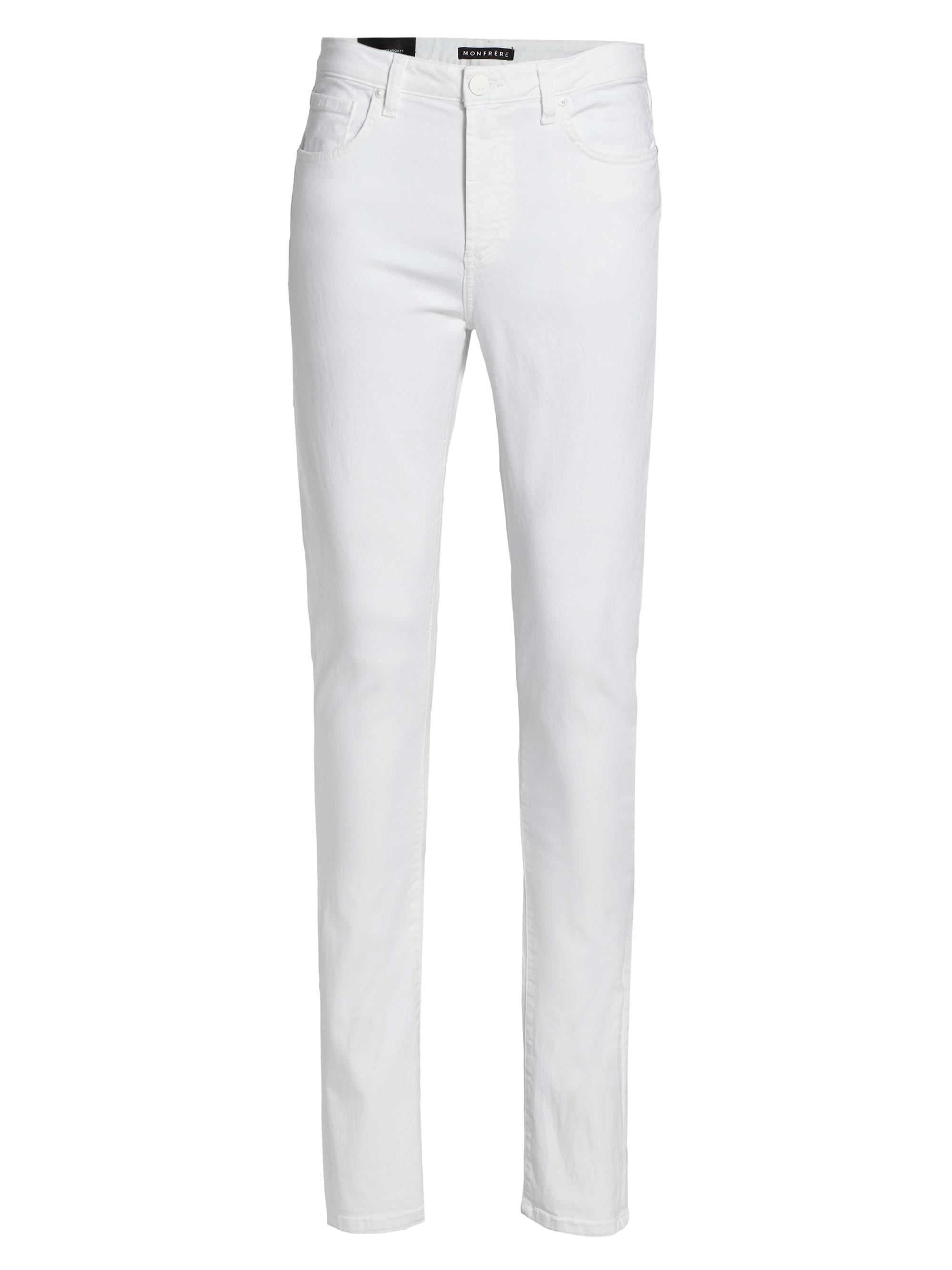 Monfrère Men's Greyson Stretch Distressed Skinny Jeans - White