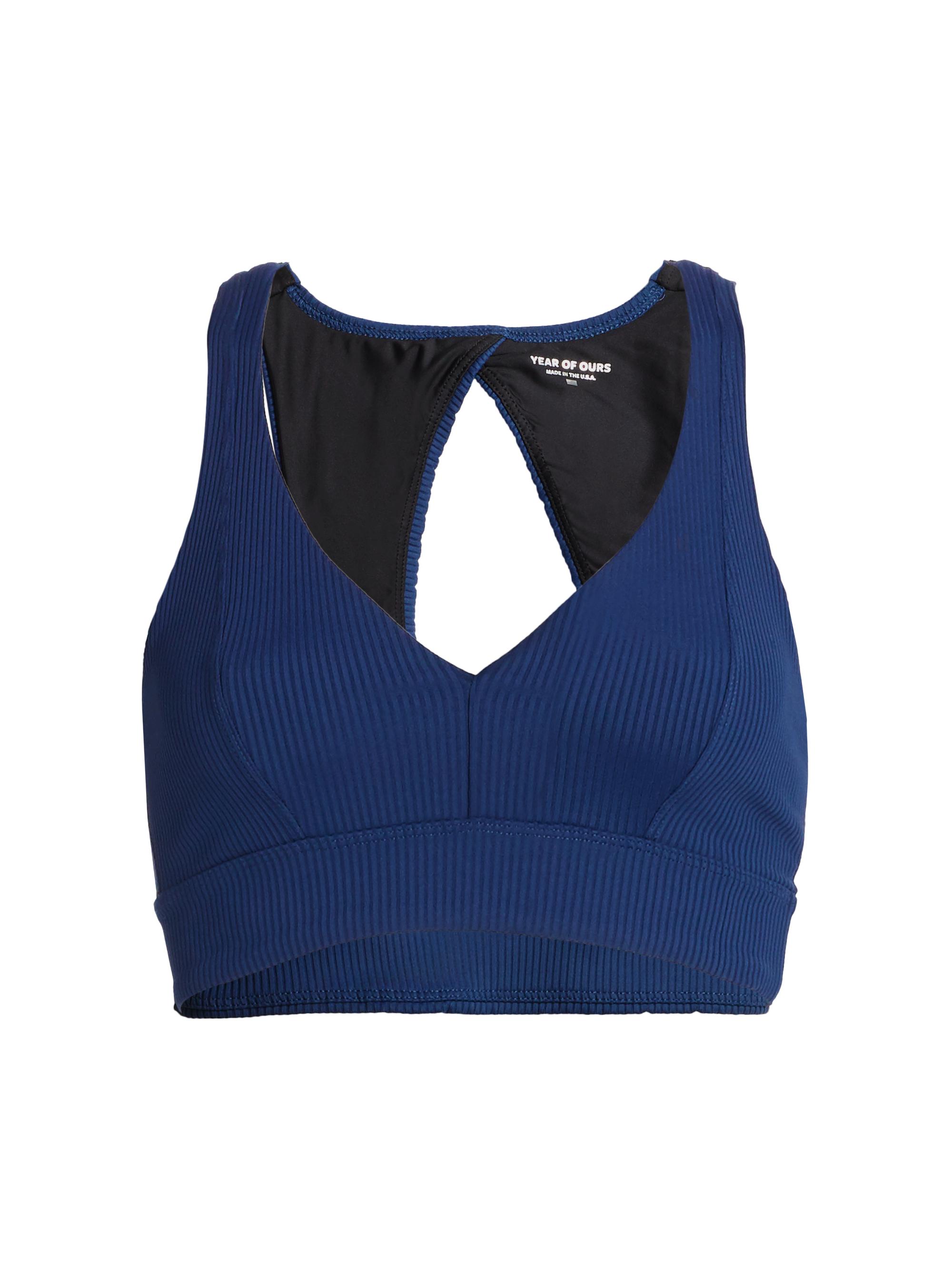 Year of Ours Women's Victoria Ribbed Sports Bra - Navy