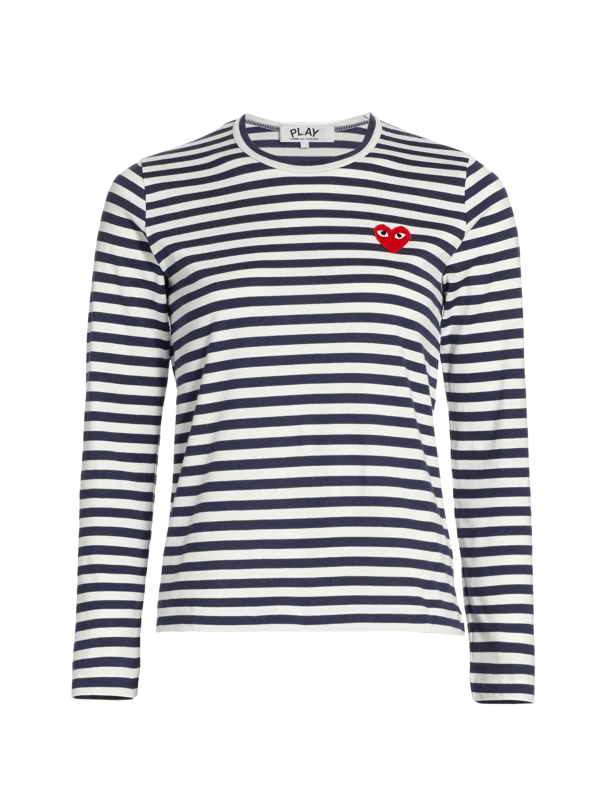 COMME des GARÇONS PLAY ストライプロングTシャツ XXL Comme des Garçons PLAY Long-Sleeve Striped T-Shirt | Saks Fifth Avenue