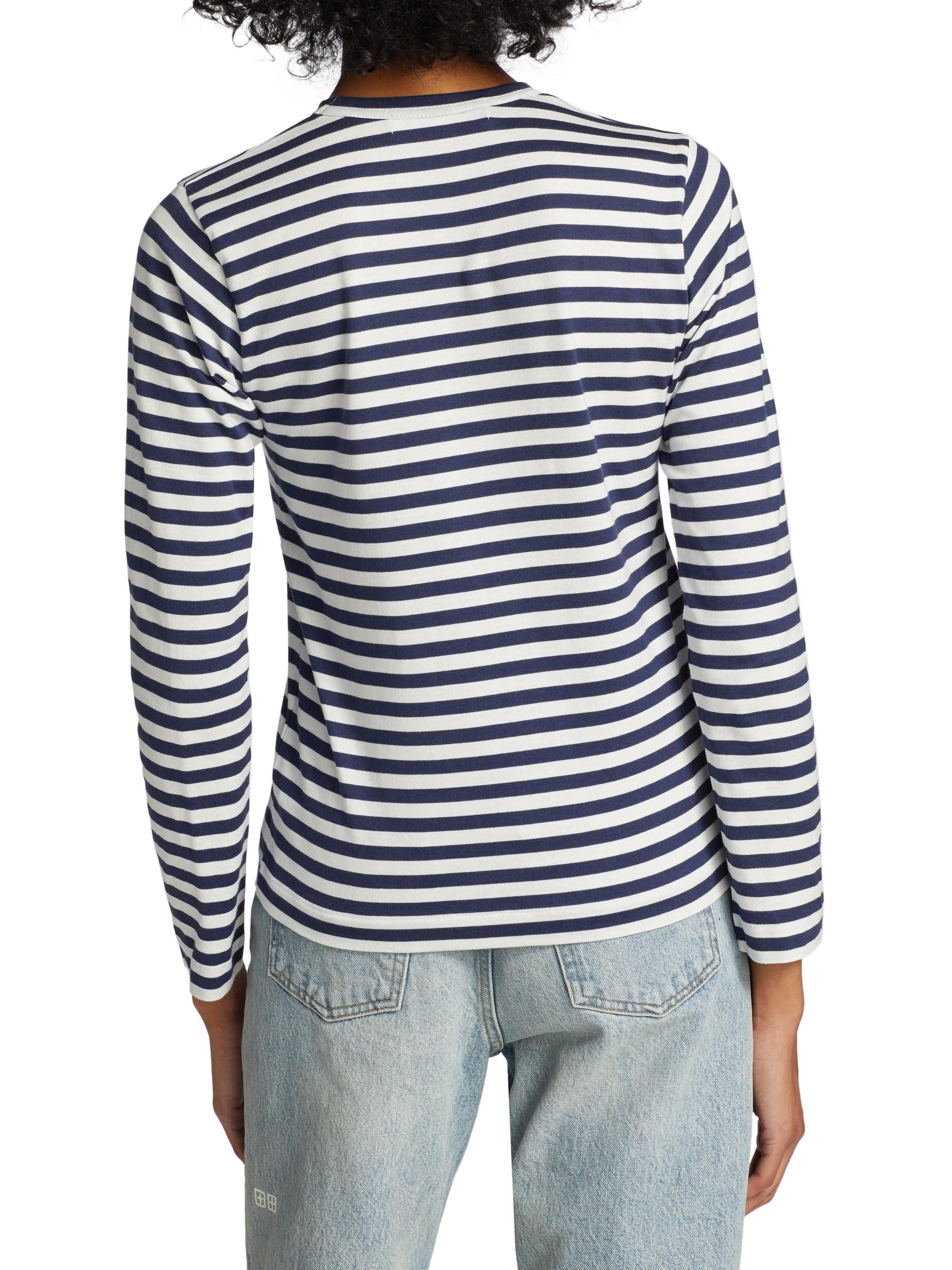 Comme des Garçons PLAY Long-Sleeve Striped T-Shirt | Saks Fifth Avenue