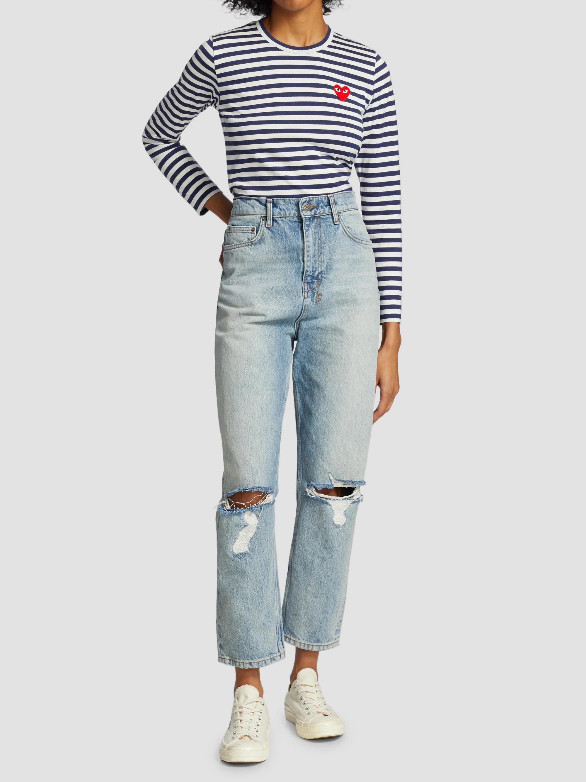 Comme des Garçons PLAY Long-Sleeve Striped T-Shirt | Saks Fifth Avenue