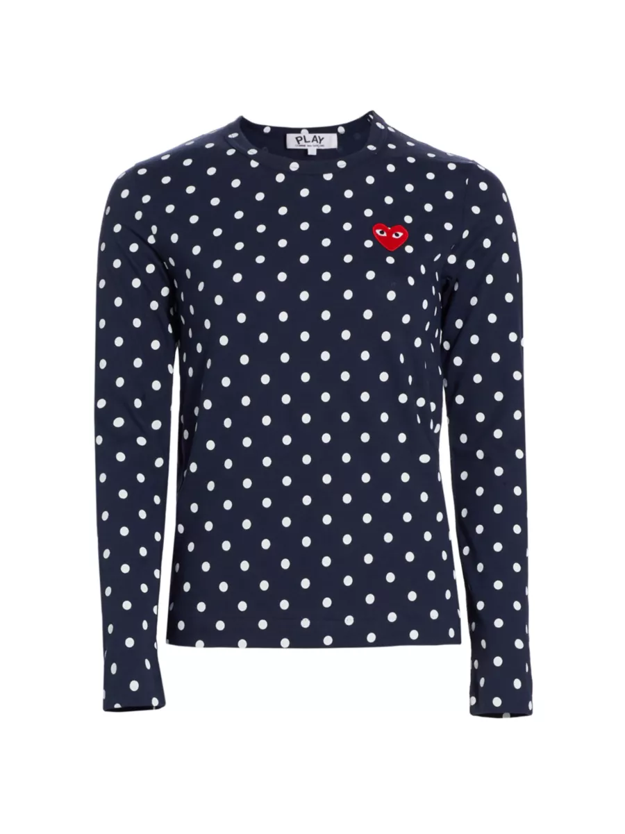 Shop Comme des Garçons PLAY Polka-Dot T-Shirt | Saks Fifth Shop Comme des Garçons PLAY Polka-Dot T-Shirt | Saks Fifth