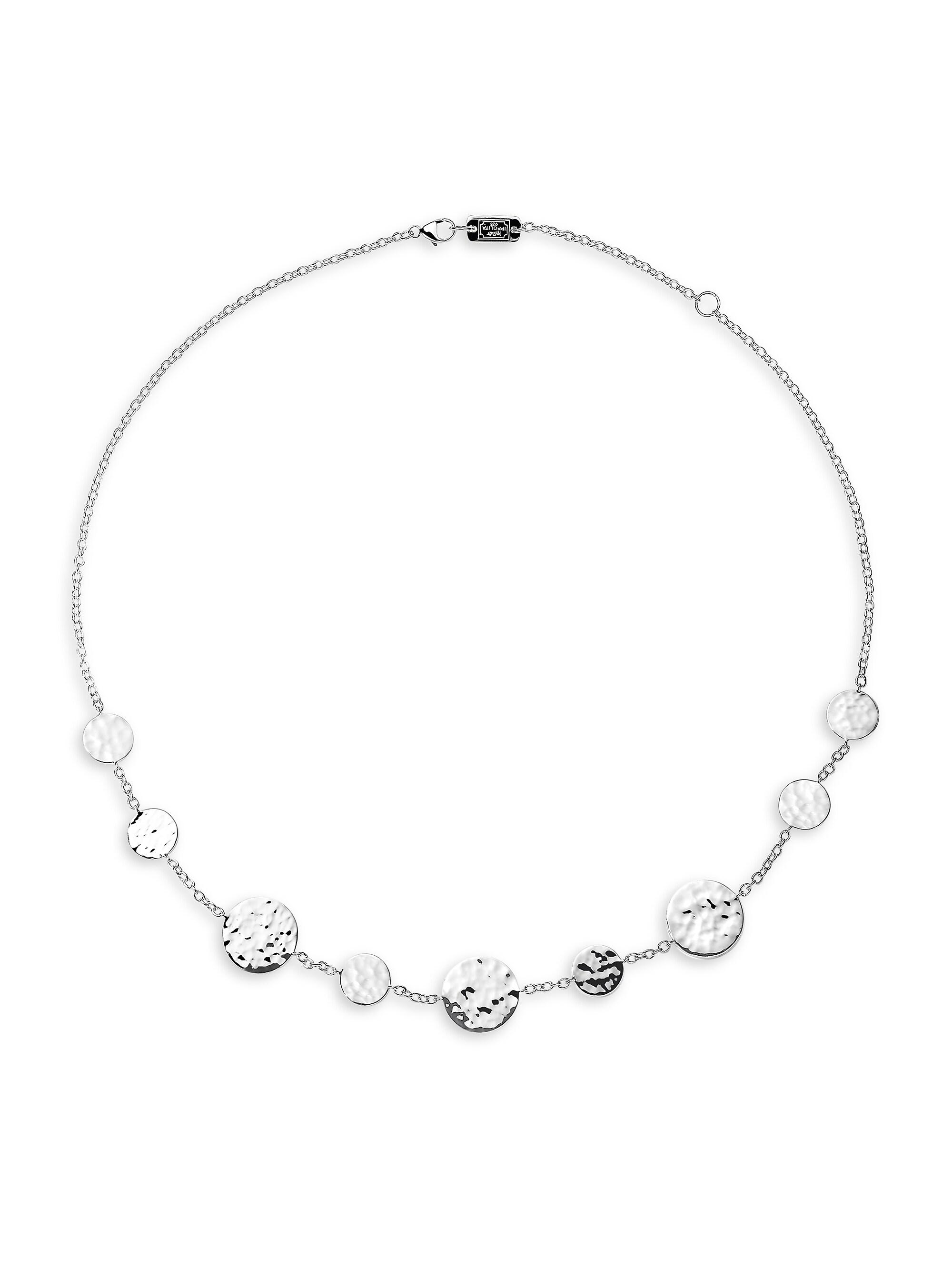 Ippolita Women's Classico Sterling Silver Crinkle Circle Station Necklace - Silver