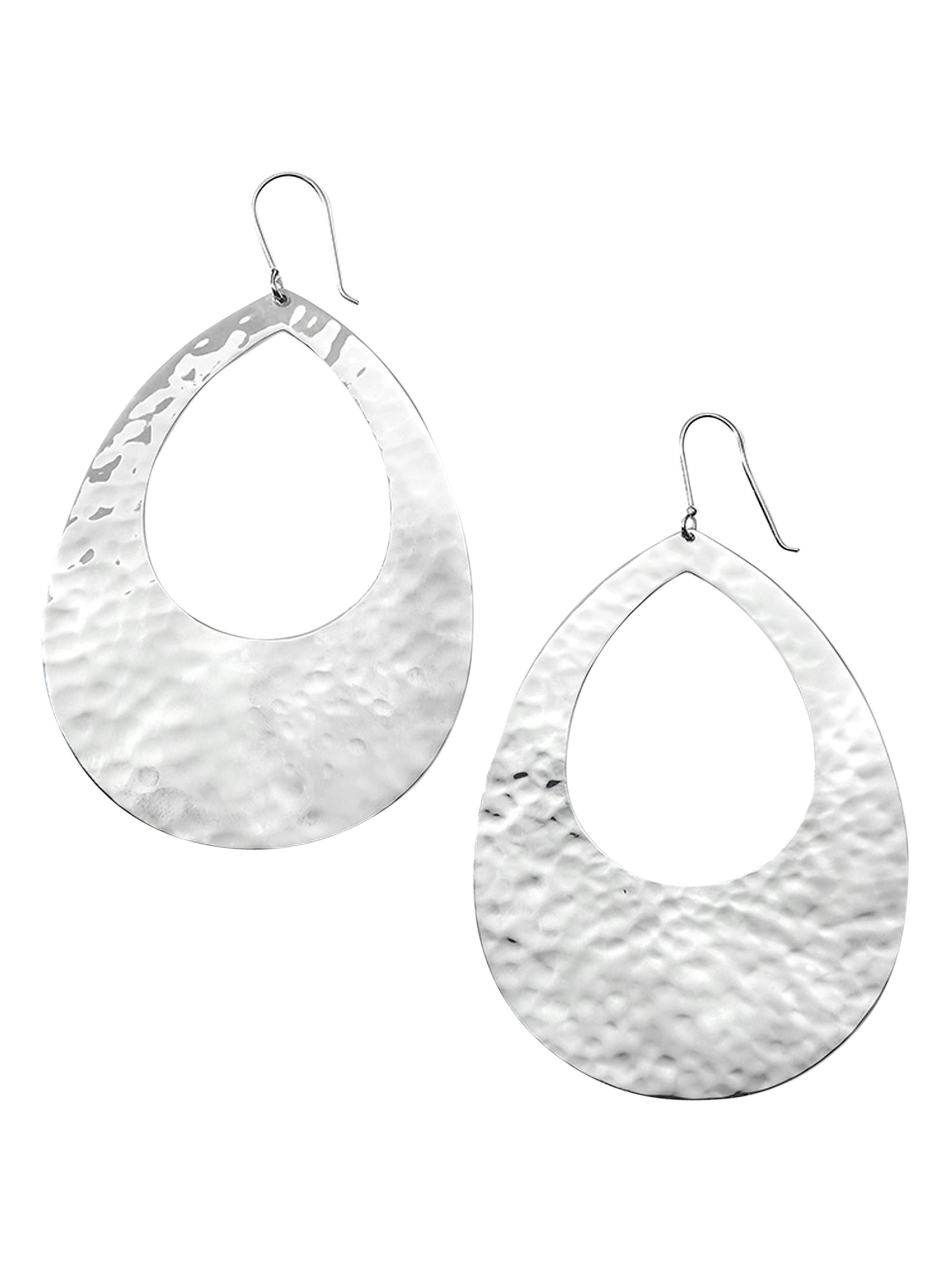 Ippolita Women's Classico Crinkle Sterling Silver  Open Teardrop Earrings