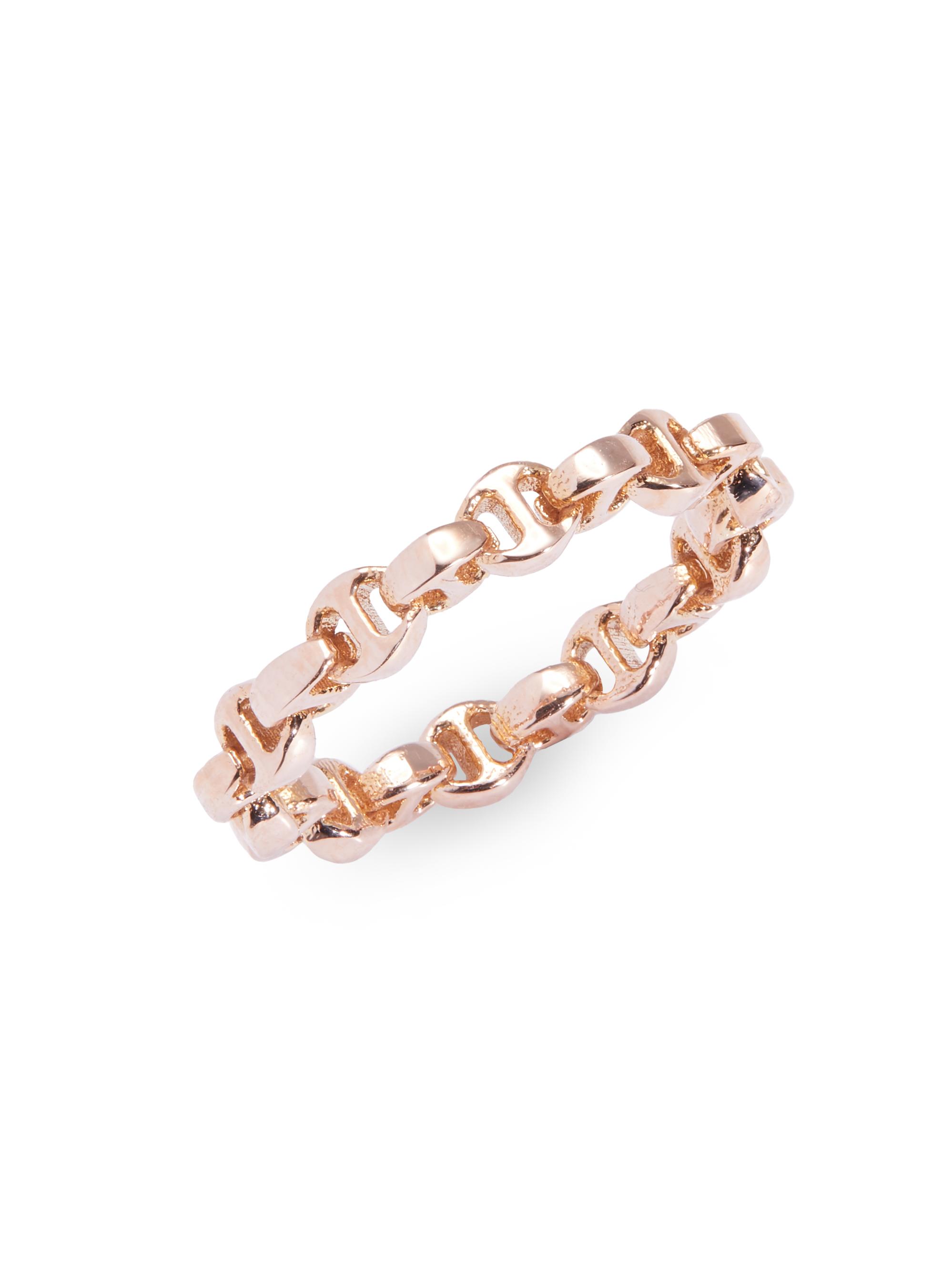 Hoorsenbuhs Women's Strut Tri-Link 18K Yellow Gold Ring - Rose Gold