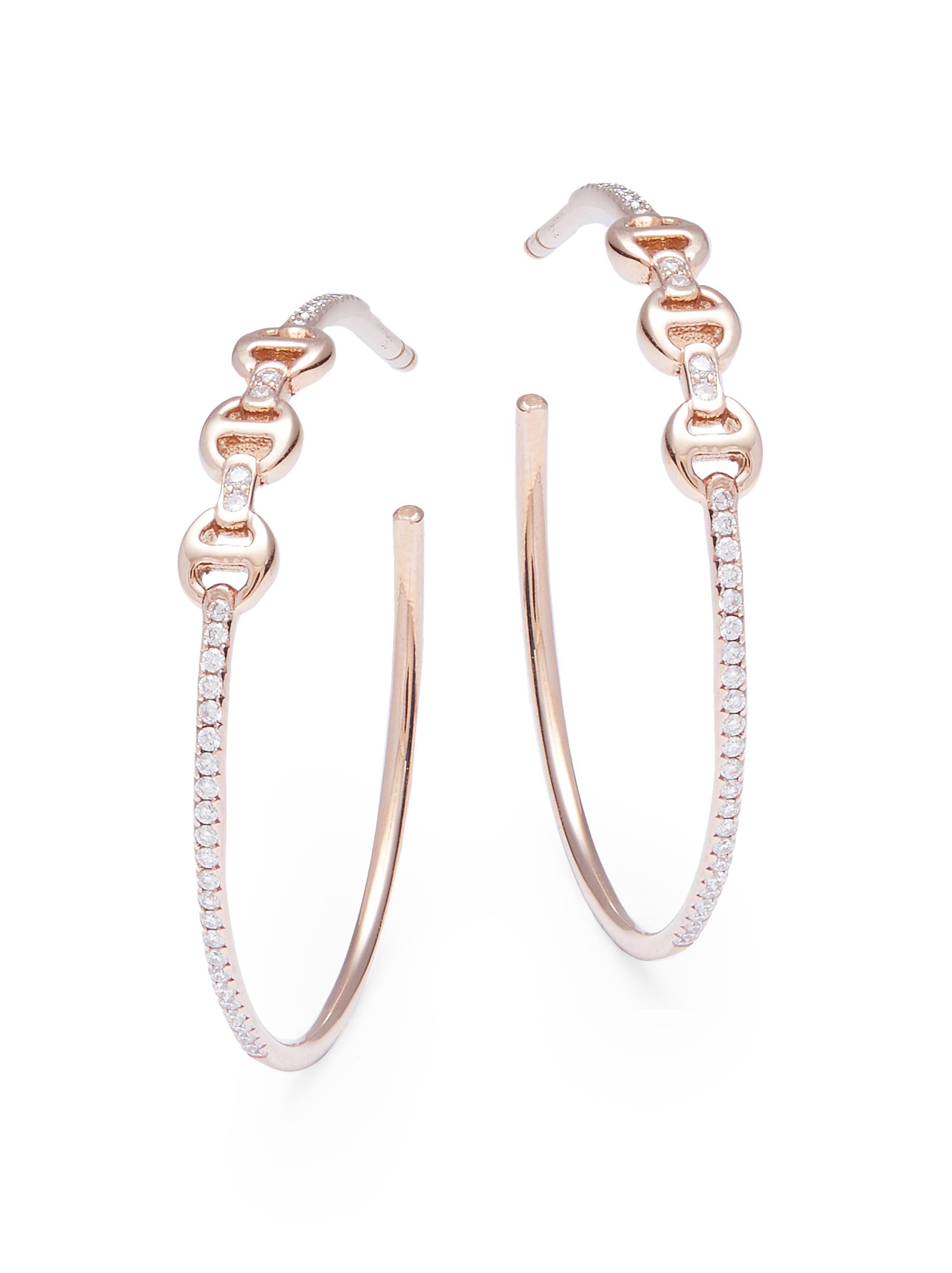 Hoorsenbuhs Women's La Poussette 18K Yellow Gold & Diamond Mini Hoop Earrings - Rose Gold
