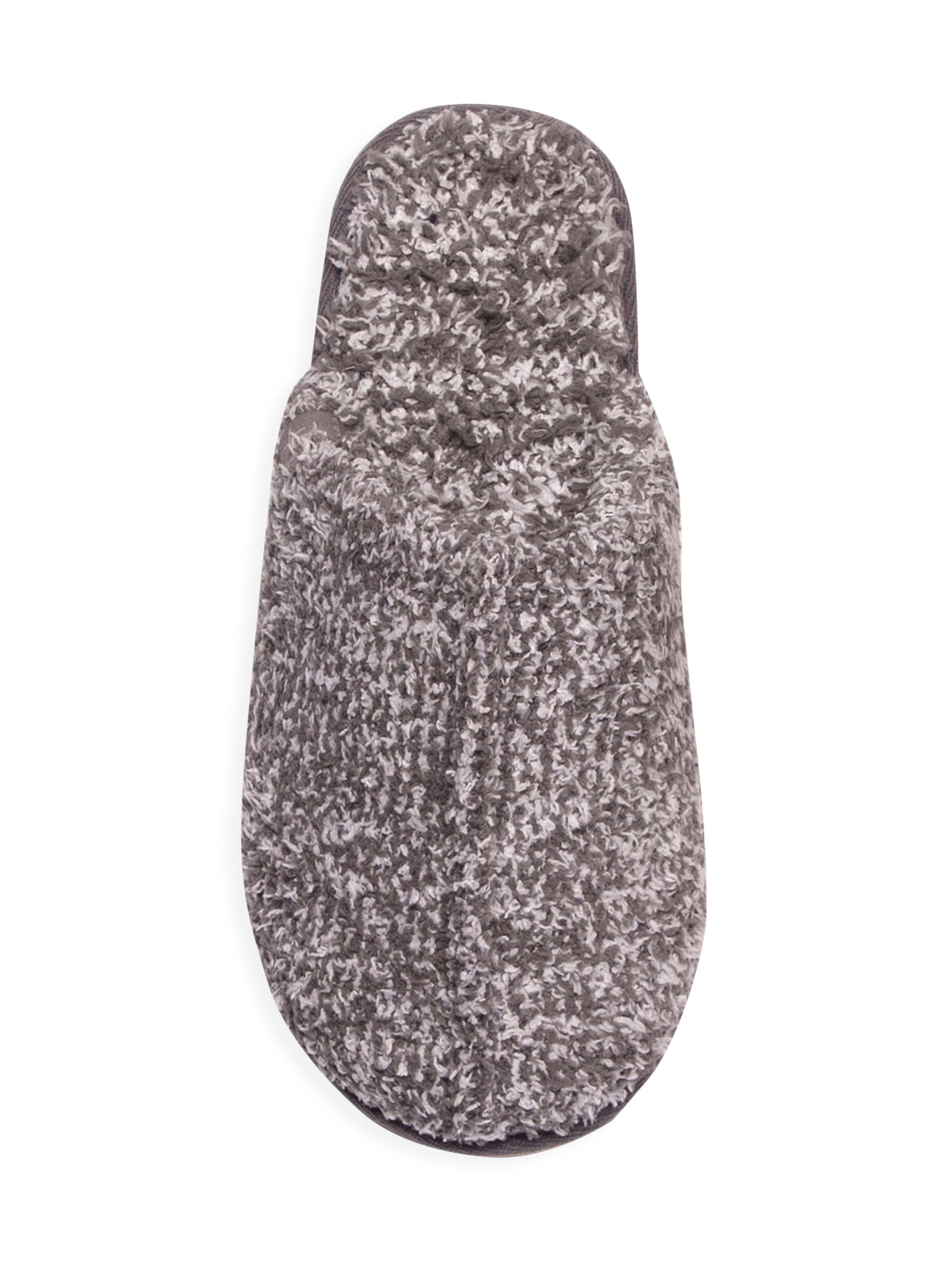 Barefoot Dreams Women's The CozyChic Memory Foam Slipper - Heathered Graphite White