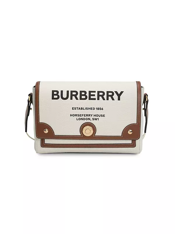BURBERRY Leather-trimmed printed canvas shoulder bag
