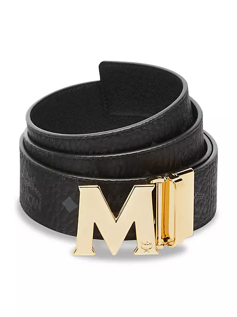 Shop MCM Claus M Reversible Logo Belt
